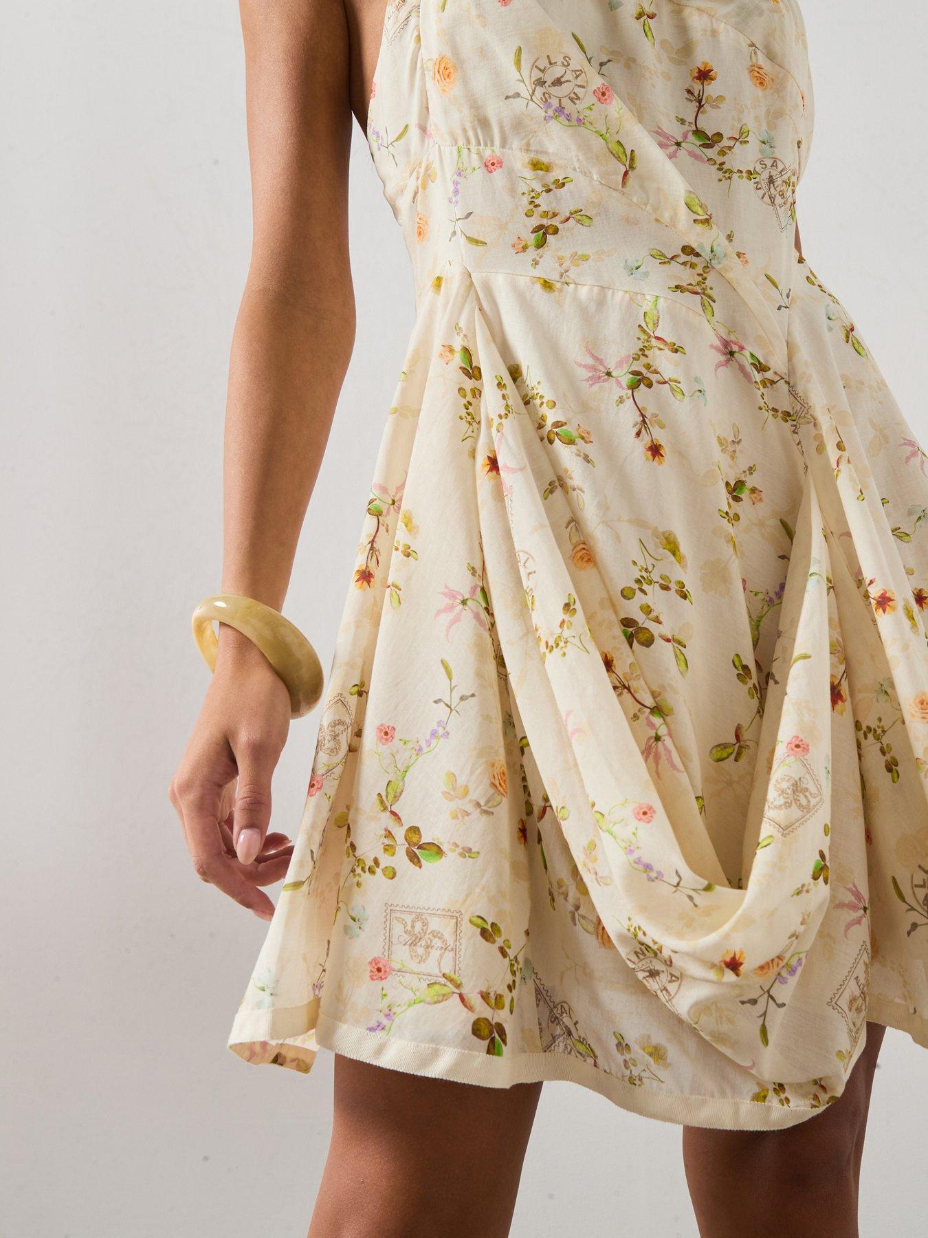 Image 5 of 6 of AllSaints Claire Mini Dress - Pink