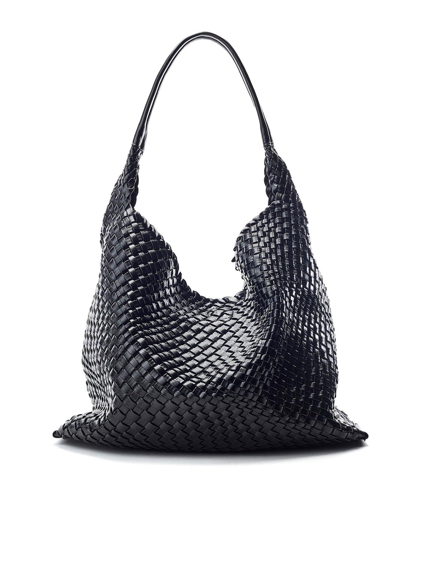 Moda In Pelle Large Woven Shoulder Bag