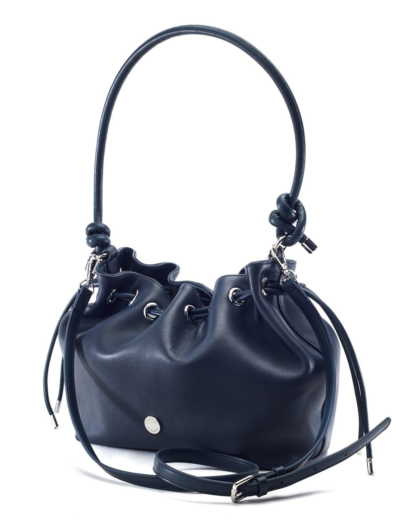 Image 2 of 3 of Moda In Pelle Ruched Eyelet Detail Knot Bag