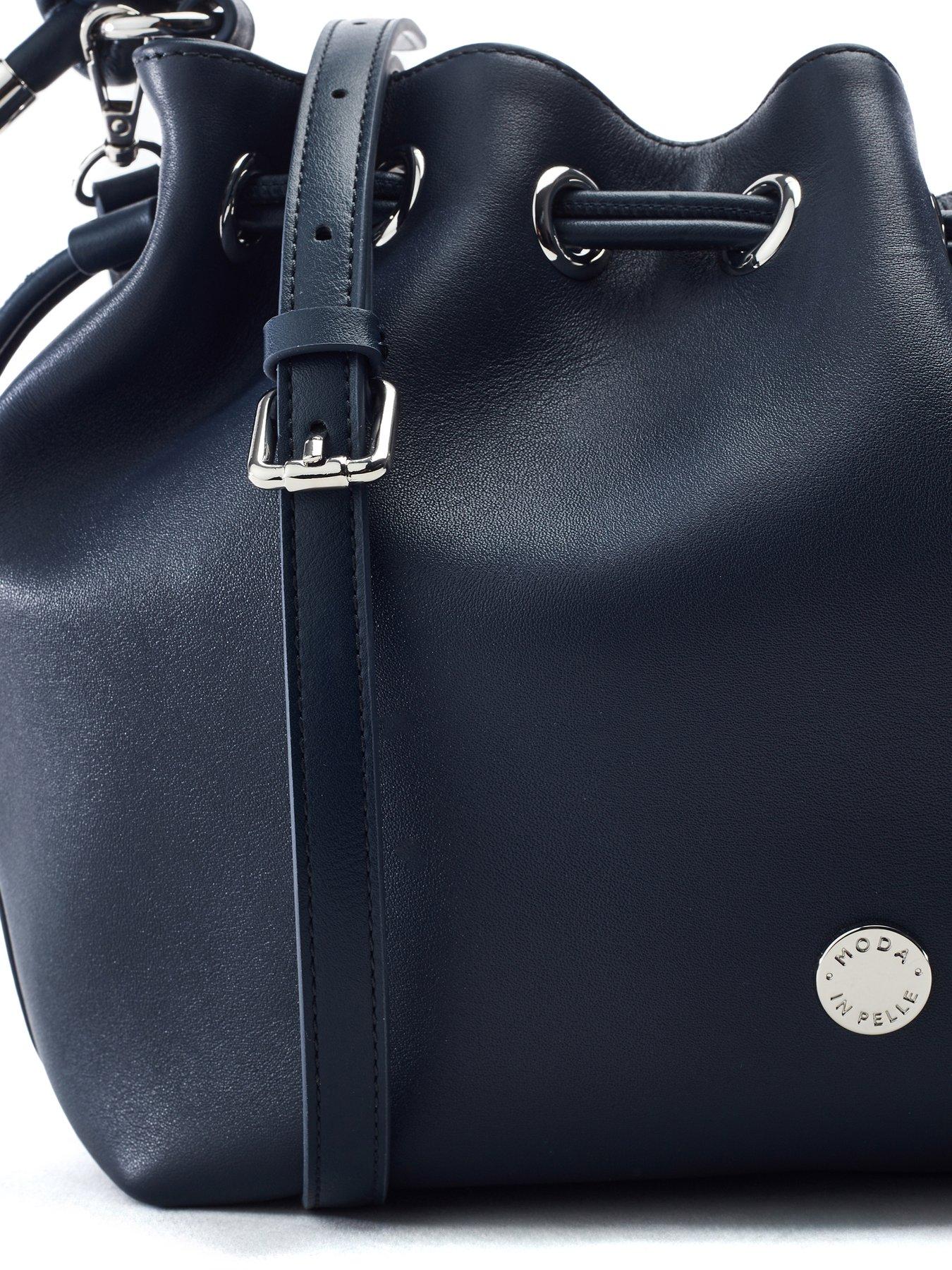 Image 3 of 3 of Moda In Pelle Ruched Eyelet Detail Knot Bag
