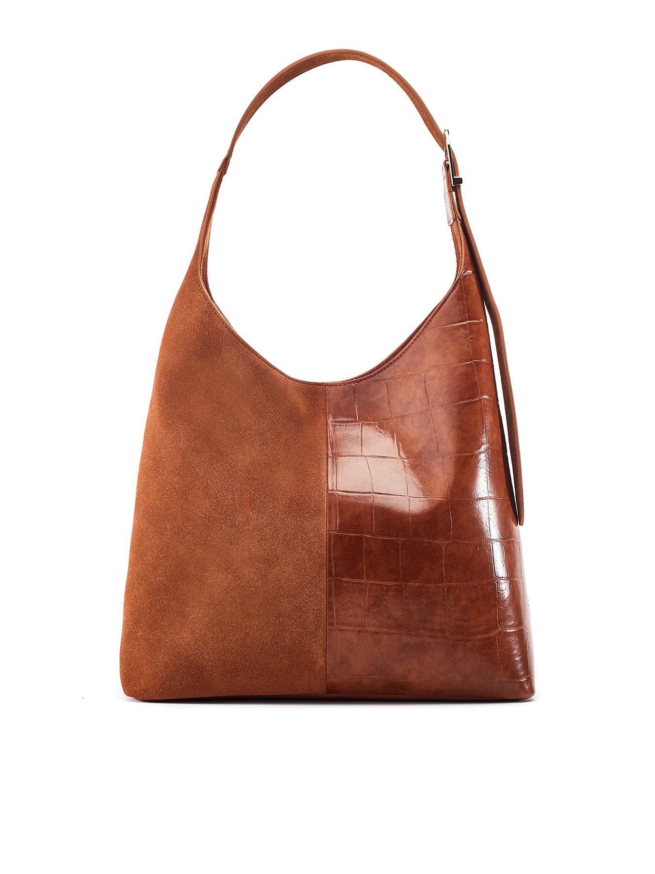 Moda In Pelle Large Two Tone Tote