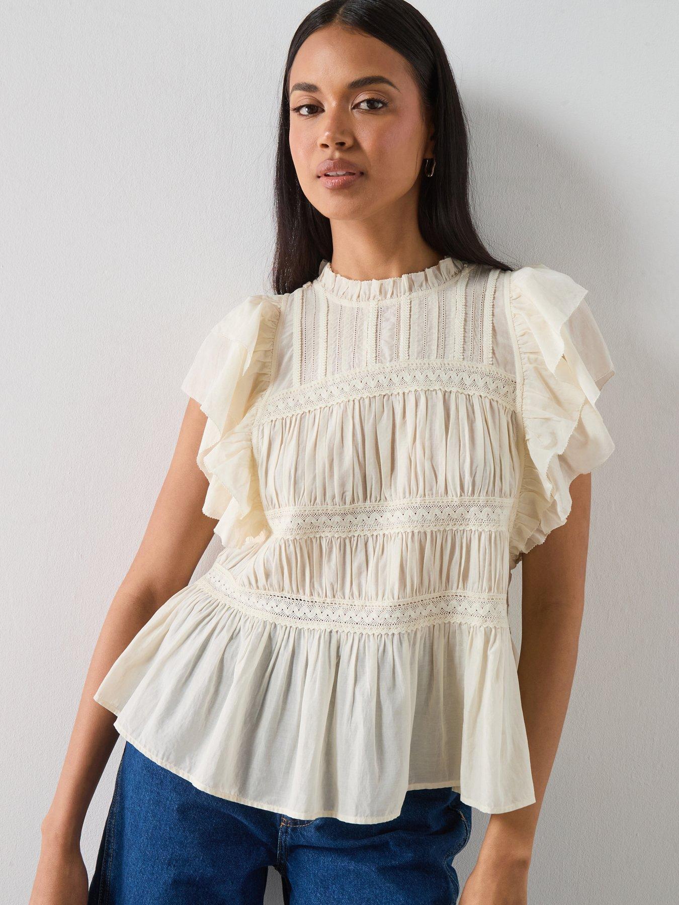 AllSaints Harriet Top - Dove White