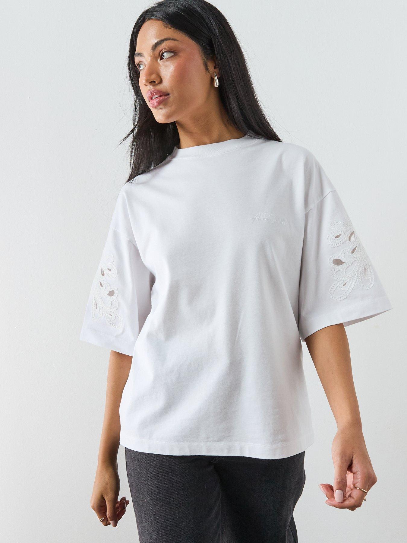 Image 5 of 5 of AllSaints Lola Amelie Tee - White