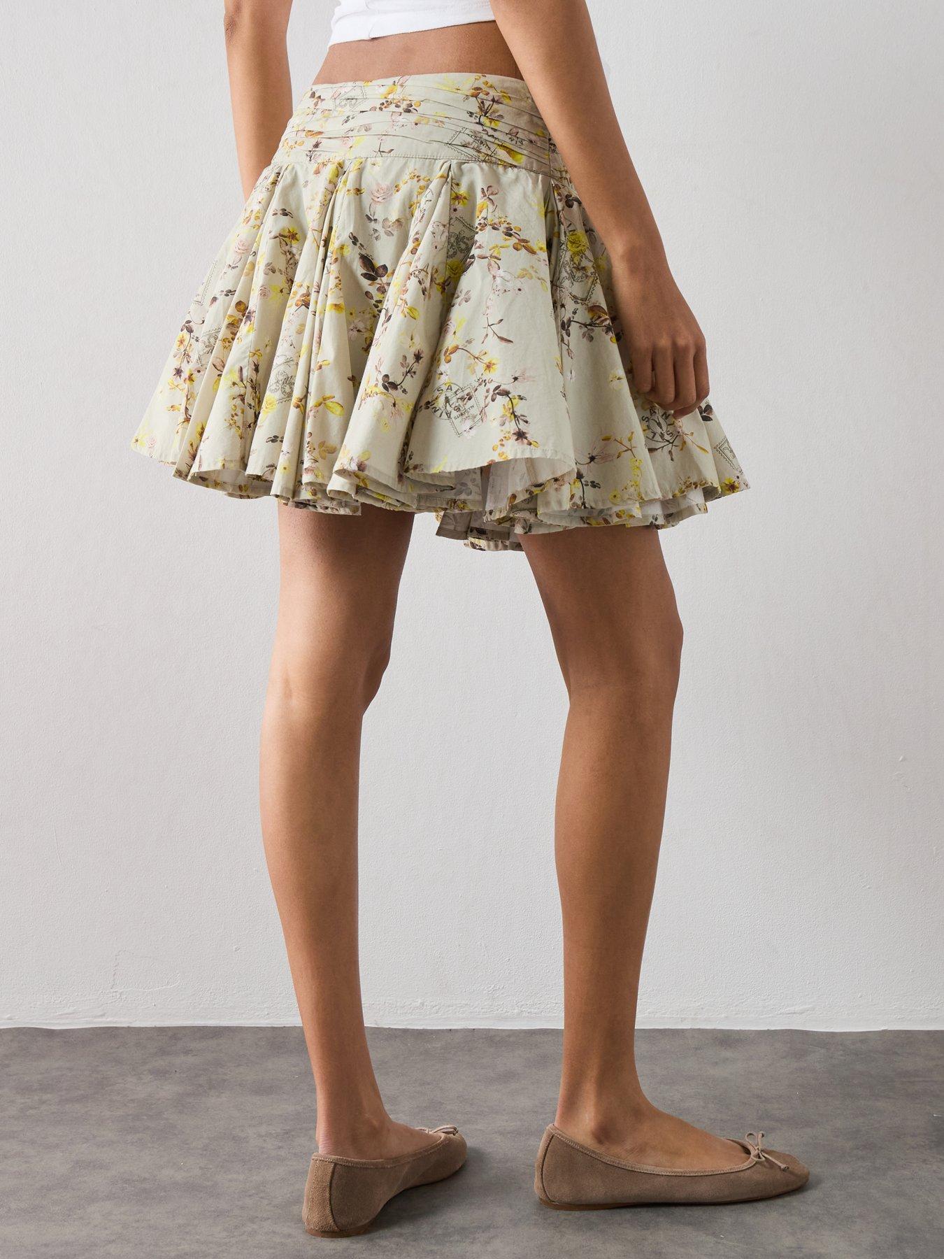 Image 2 of 6 of AllSaints Tulip Skirt - Green