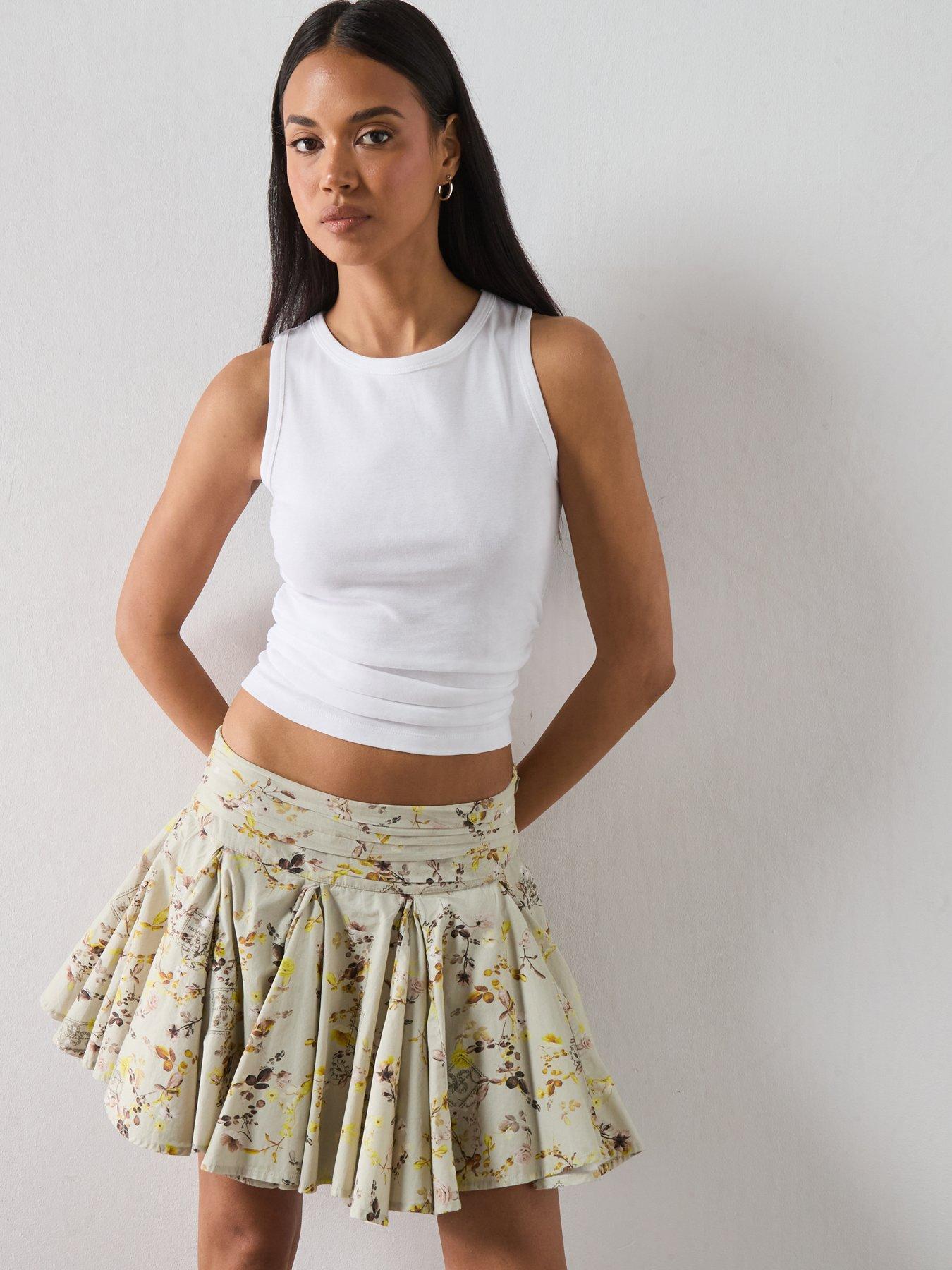 Image 4 of 6 of AllSaints Tulip Skirt - Green