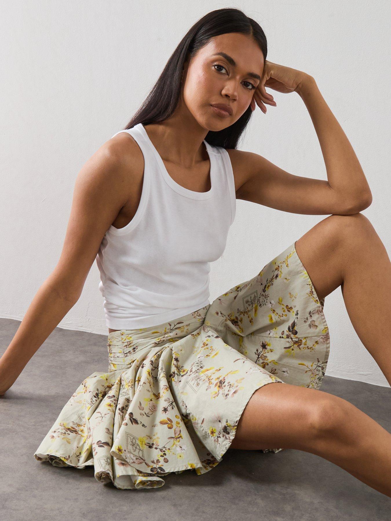 Image 5 of 6 of AllSaints Tulip Skirt - Green