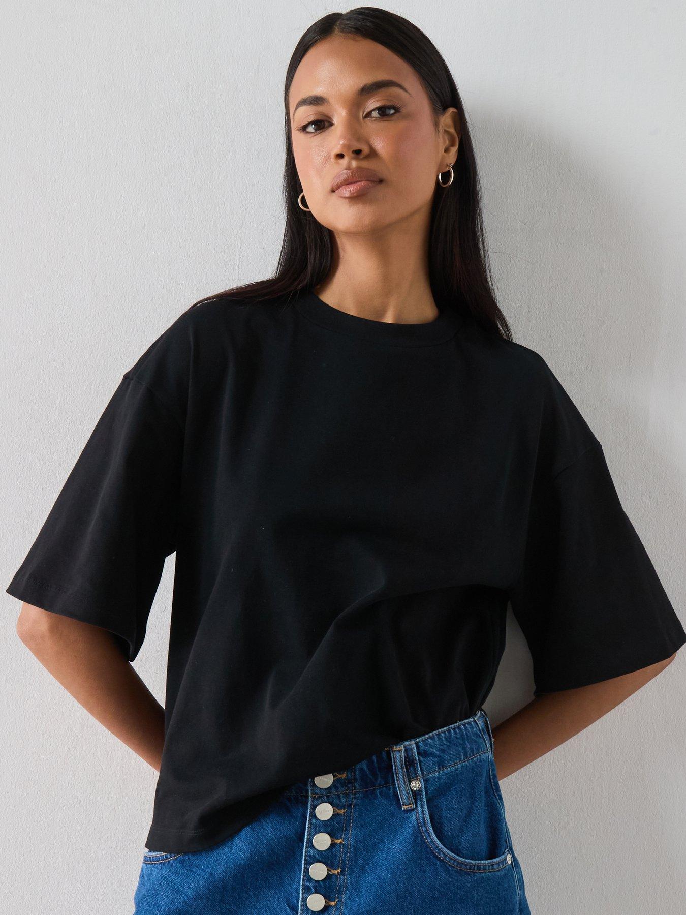 Image 2 of 6 of AllSaints Esme Amelie Tee - Black