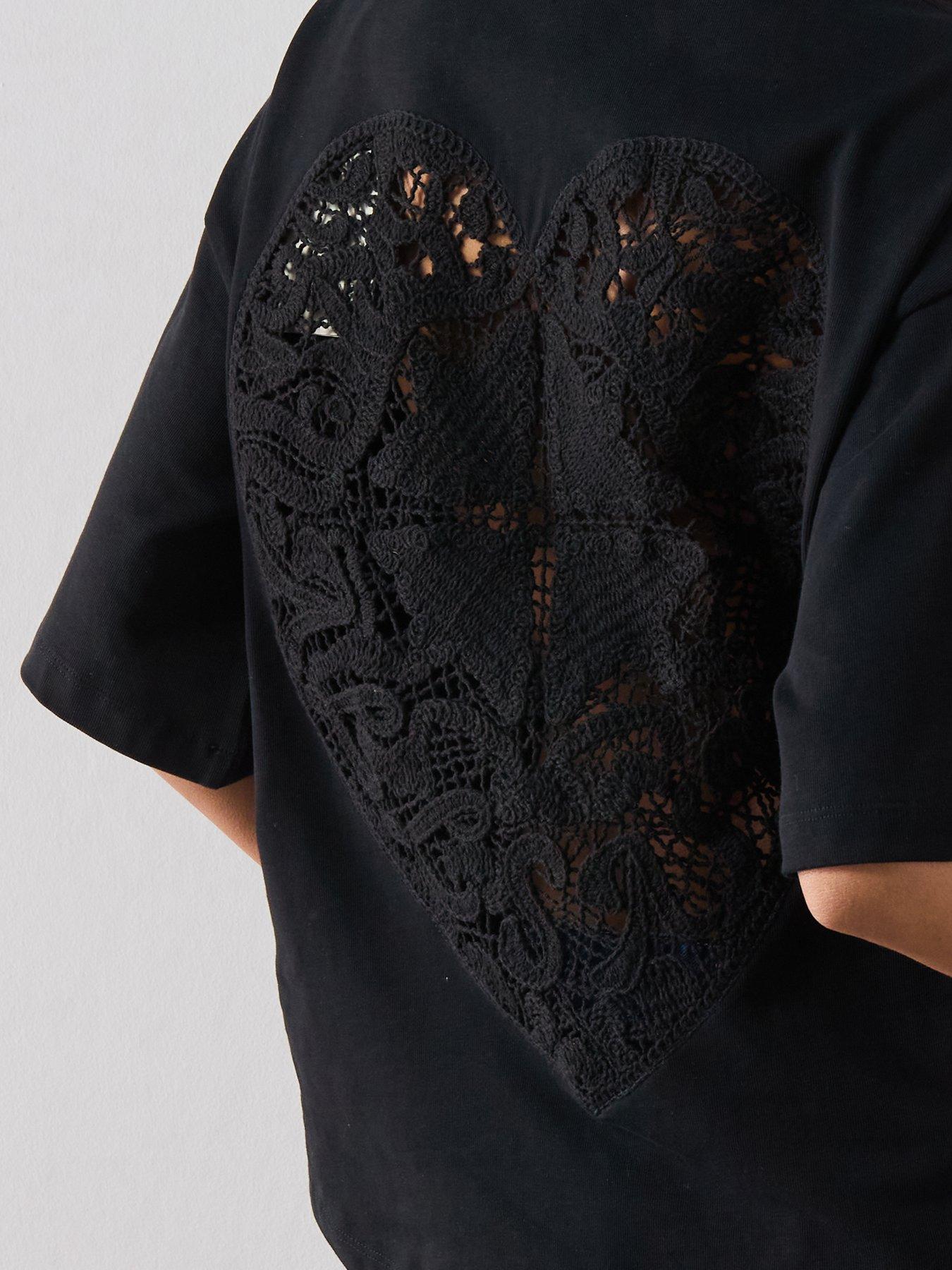 Image 5 of 6 of AllSaints Esme Amelie Tee - Black