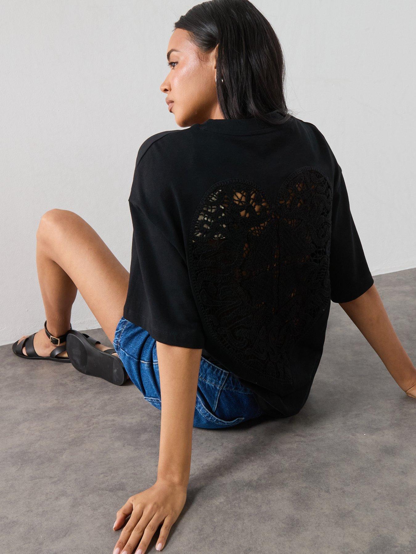Image 6 of 6 of AllSaints Esme Amelie Tee - Black