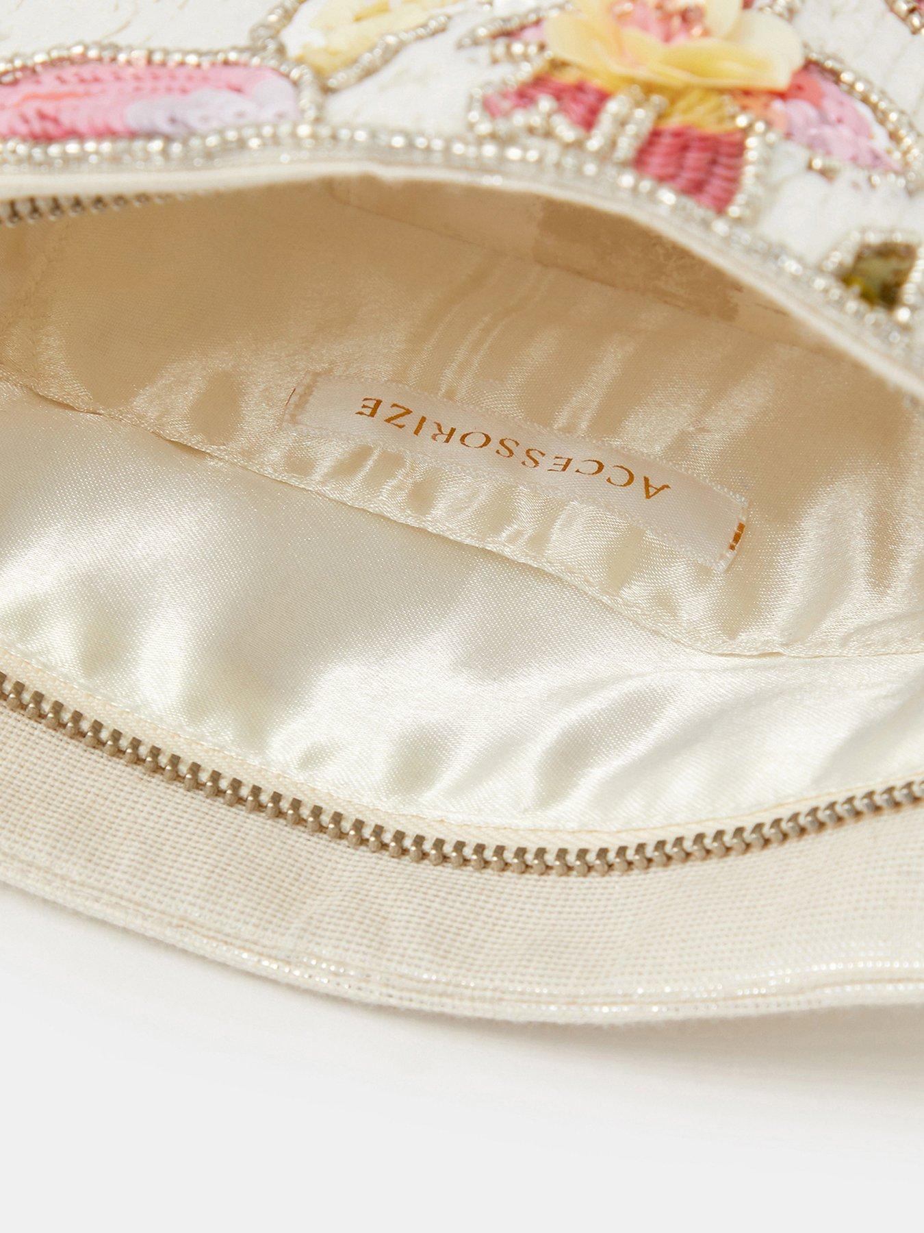 Image 4 of 5 of Accessorize Floral Sequin Clutch Bag