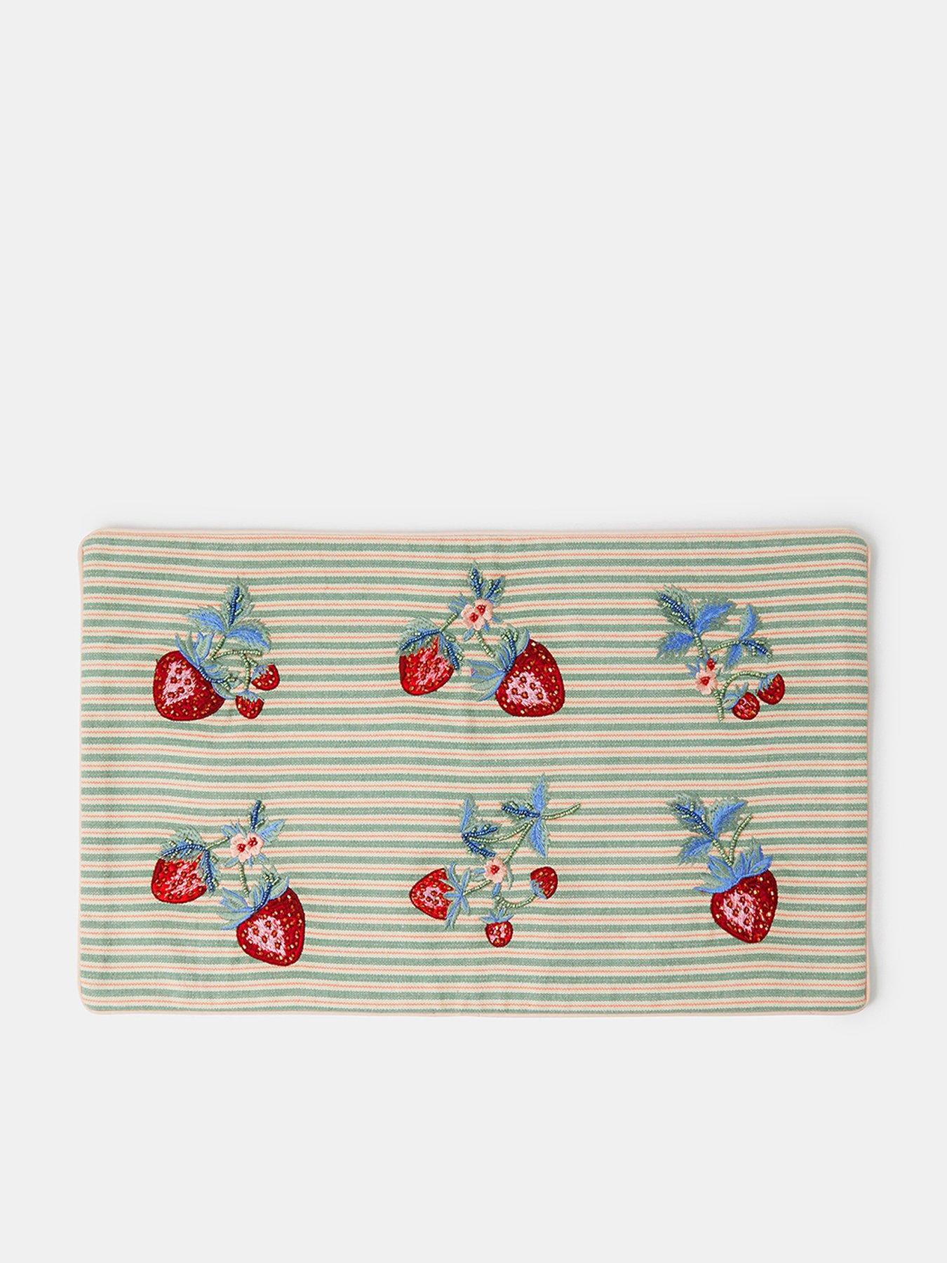 Image 1 of 3 of Accessorize Strawberry Stripe Cushion Cover