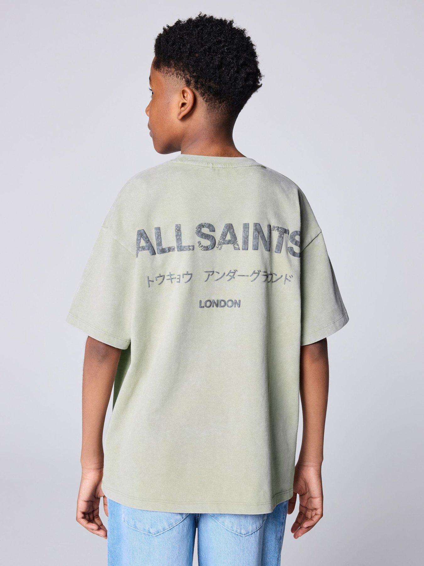 Image 2 of 7 of smALLSAINTS Boys Underground Logo Back Print T-Shirt - Stone