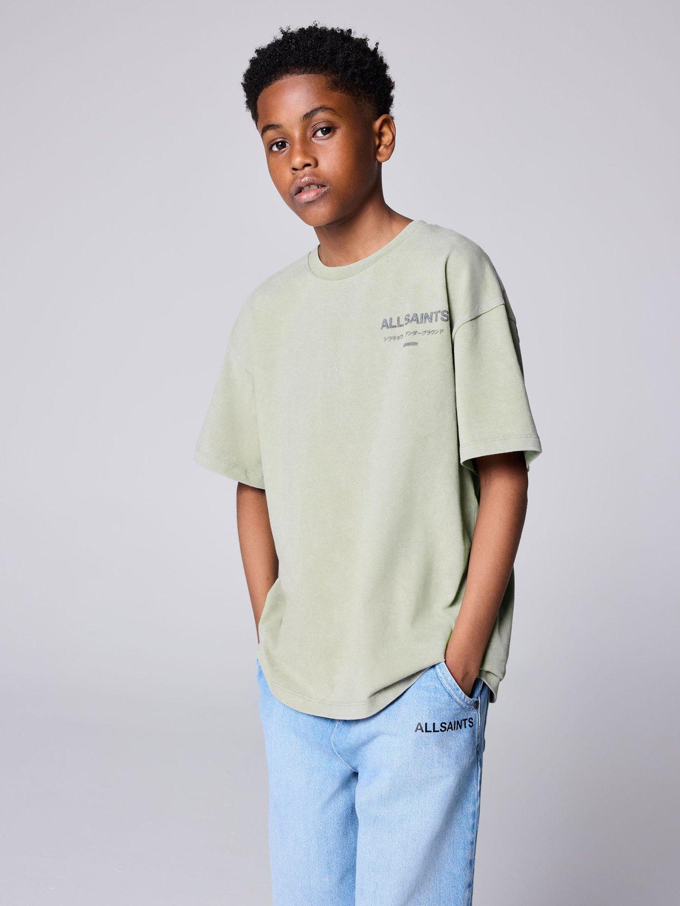 Image 3 of 7 of smALLSAINTS Boys Underground Logo Back Print T-Shirt - Stone
