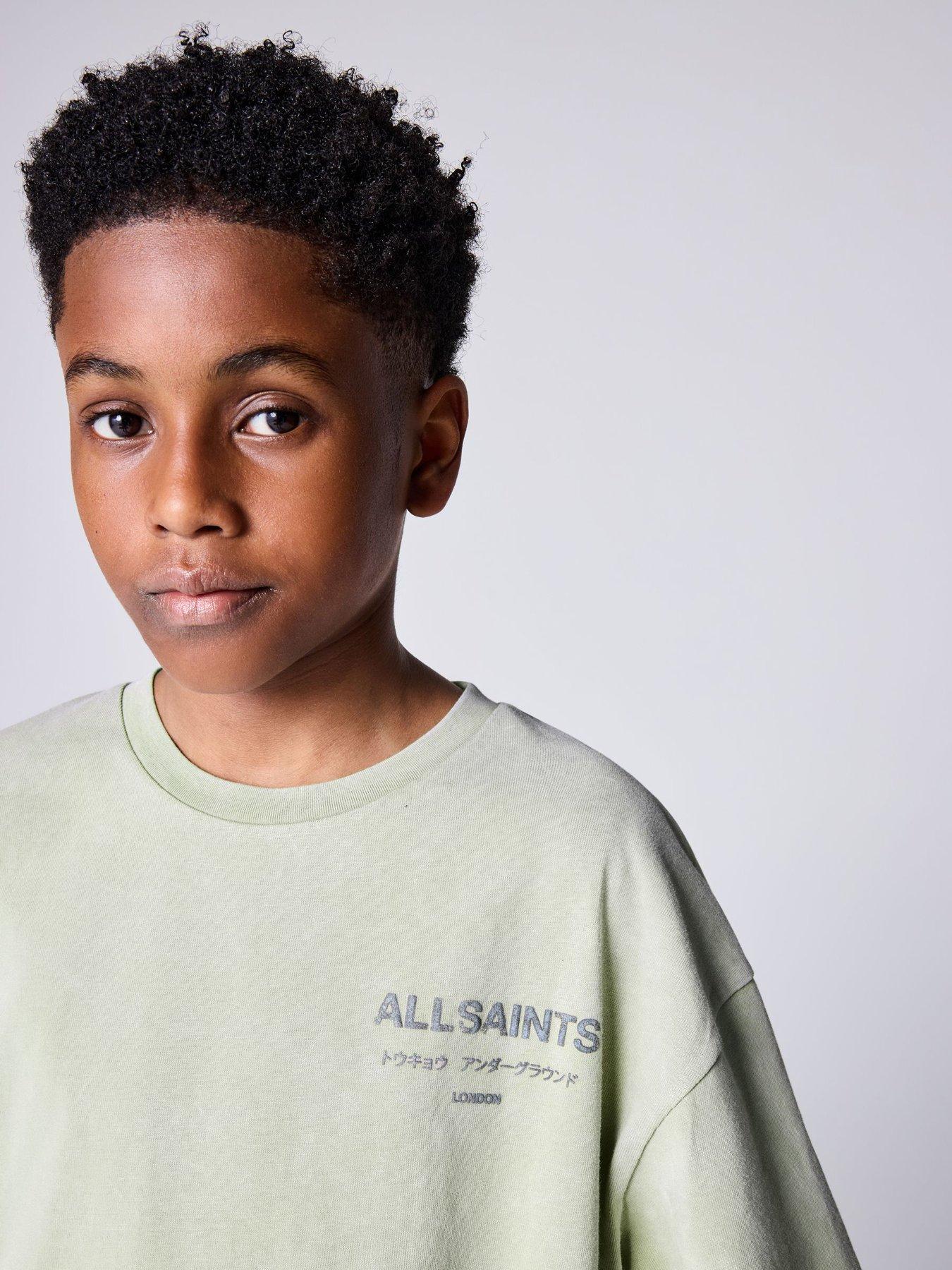 Image 4 of 7 of smALLSAINTS Boys Underground Logo Back Print T-Shirt - Stone