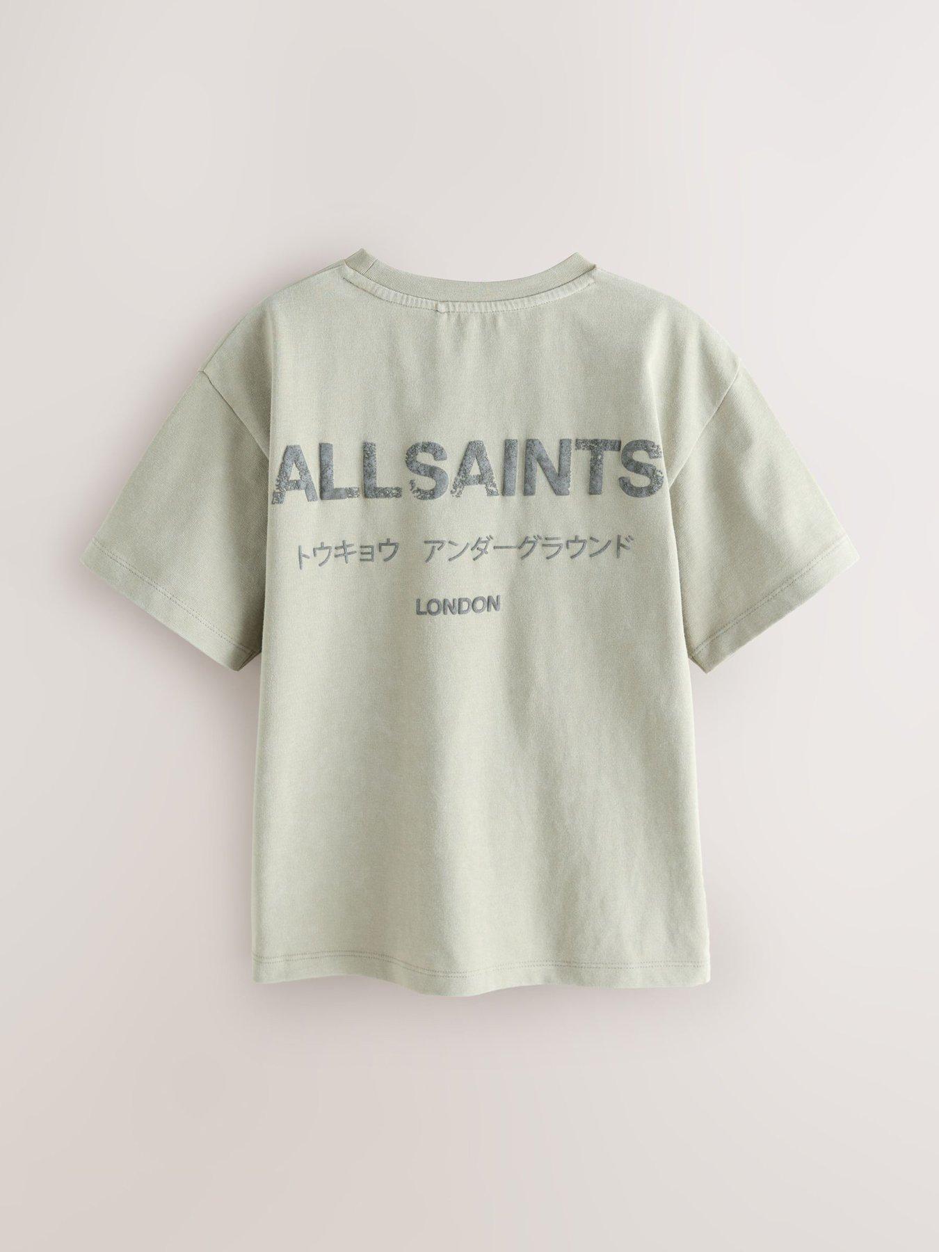 Image 6 of 7 of smALLSAINTS Boys Underground Logo Back Print T-Shirt - Stone