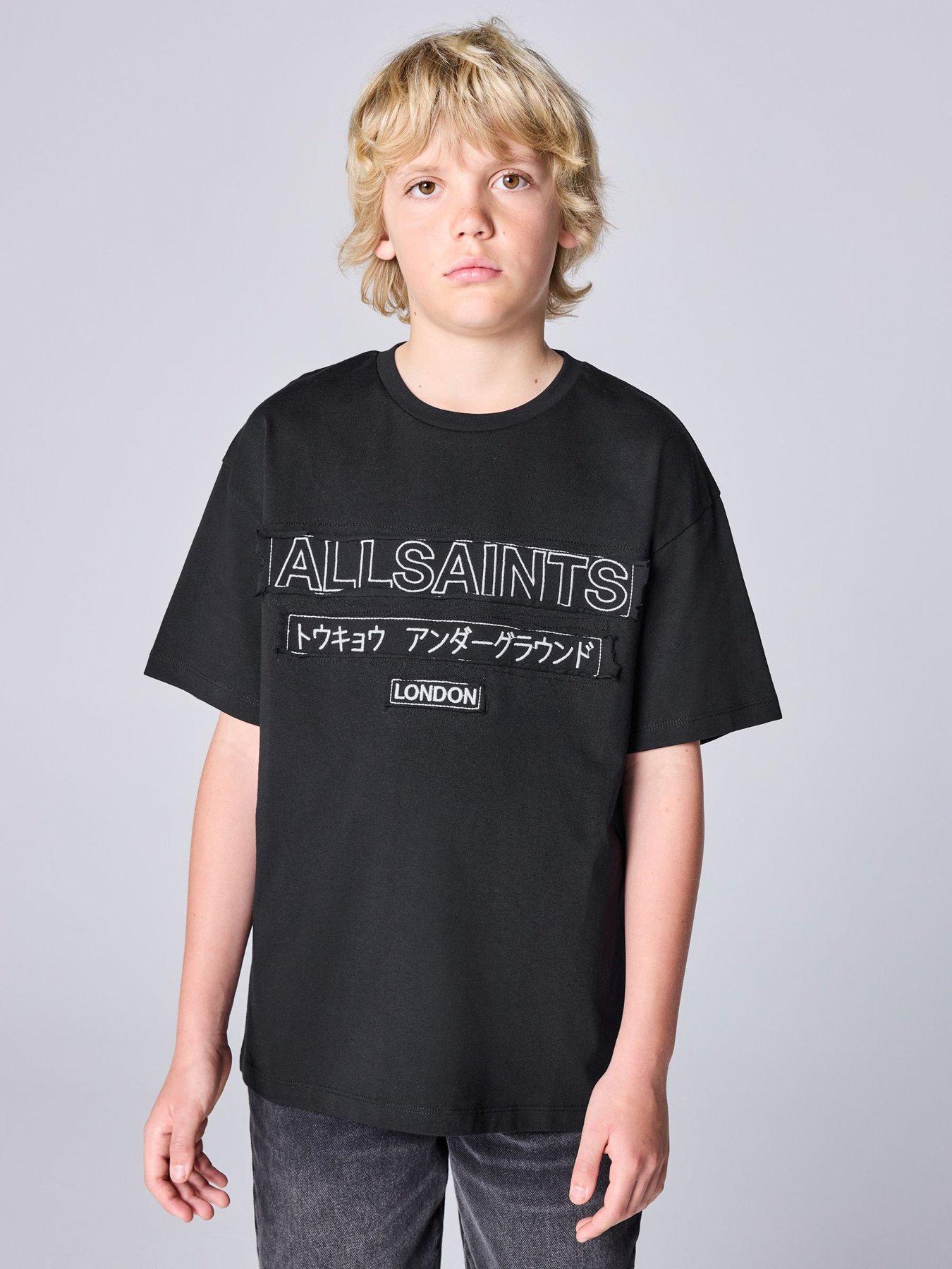 smALLSAINTS Boys Logo Print T-Shirt - Black