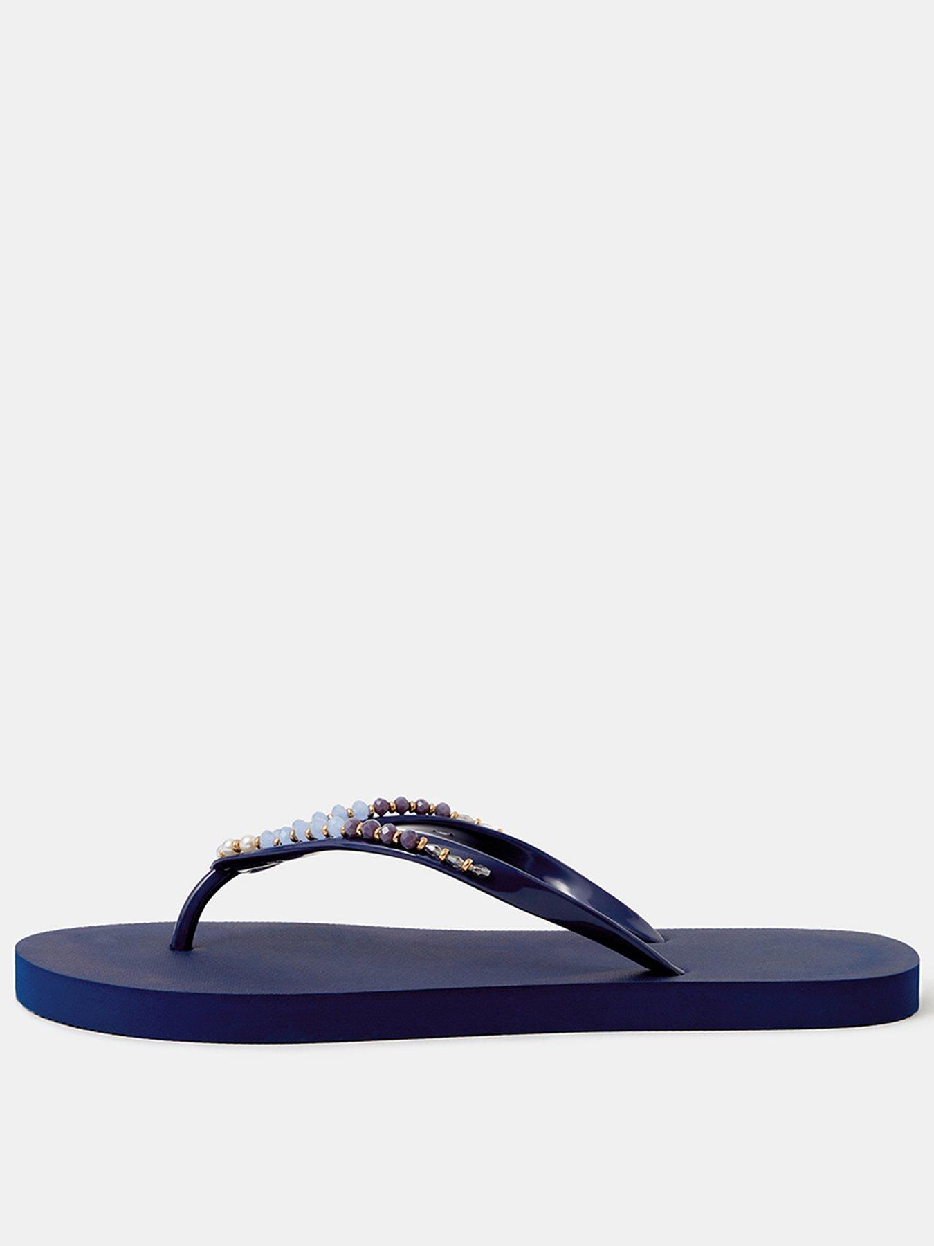 Image 1 of 4 of Accessorize Beaded Flip Flops