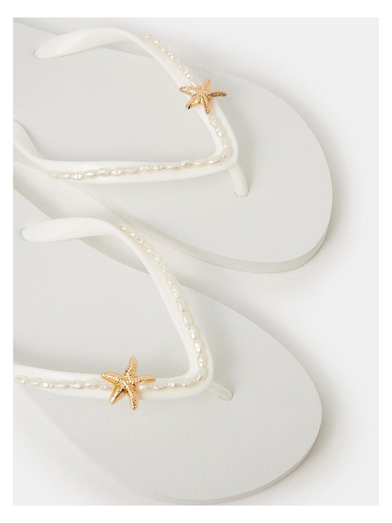 Image 4 of 4 of Accessorize Starfish Beaded Flip Flops