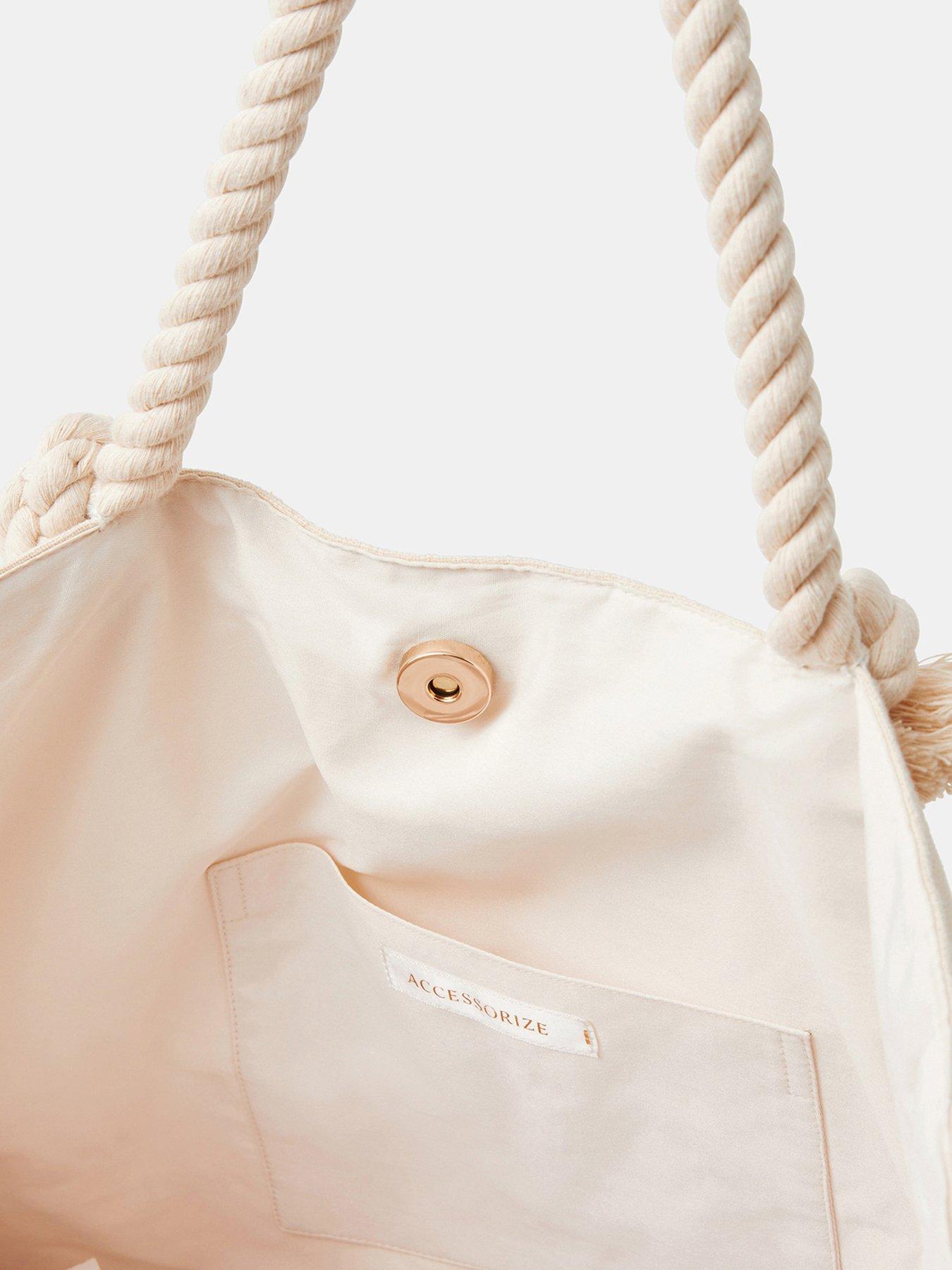 Image 4 of 5 of Accessorize Pineapple Embroidered Beach Bag