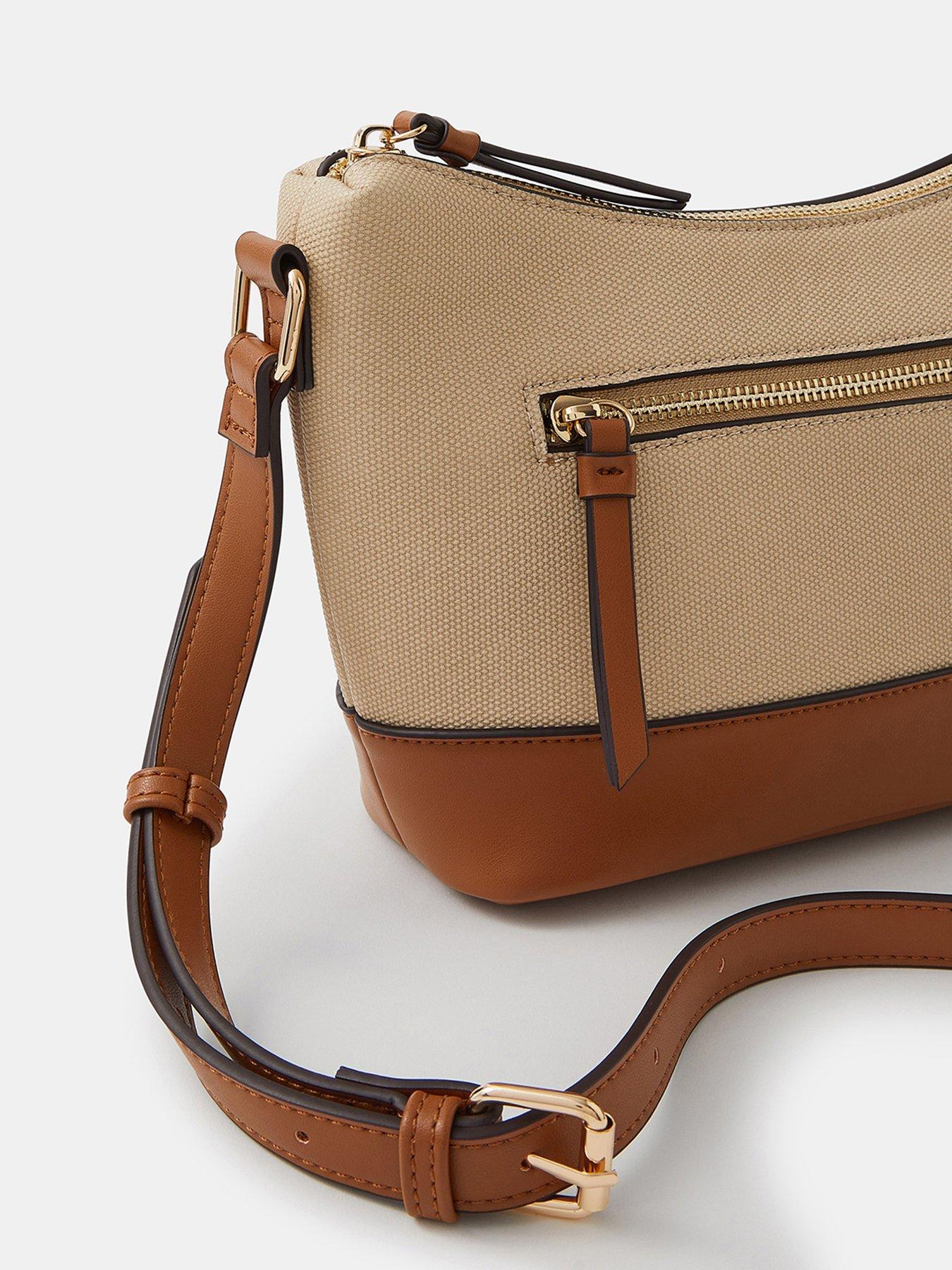 Image 4 of 5 of Accessorize Two Tone Canvas Crossbody Bag