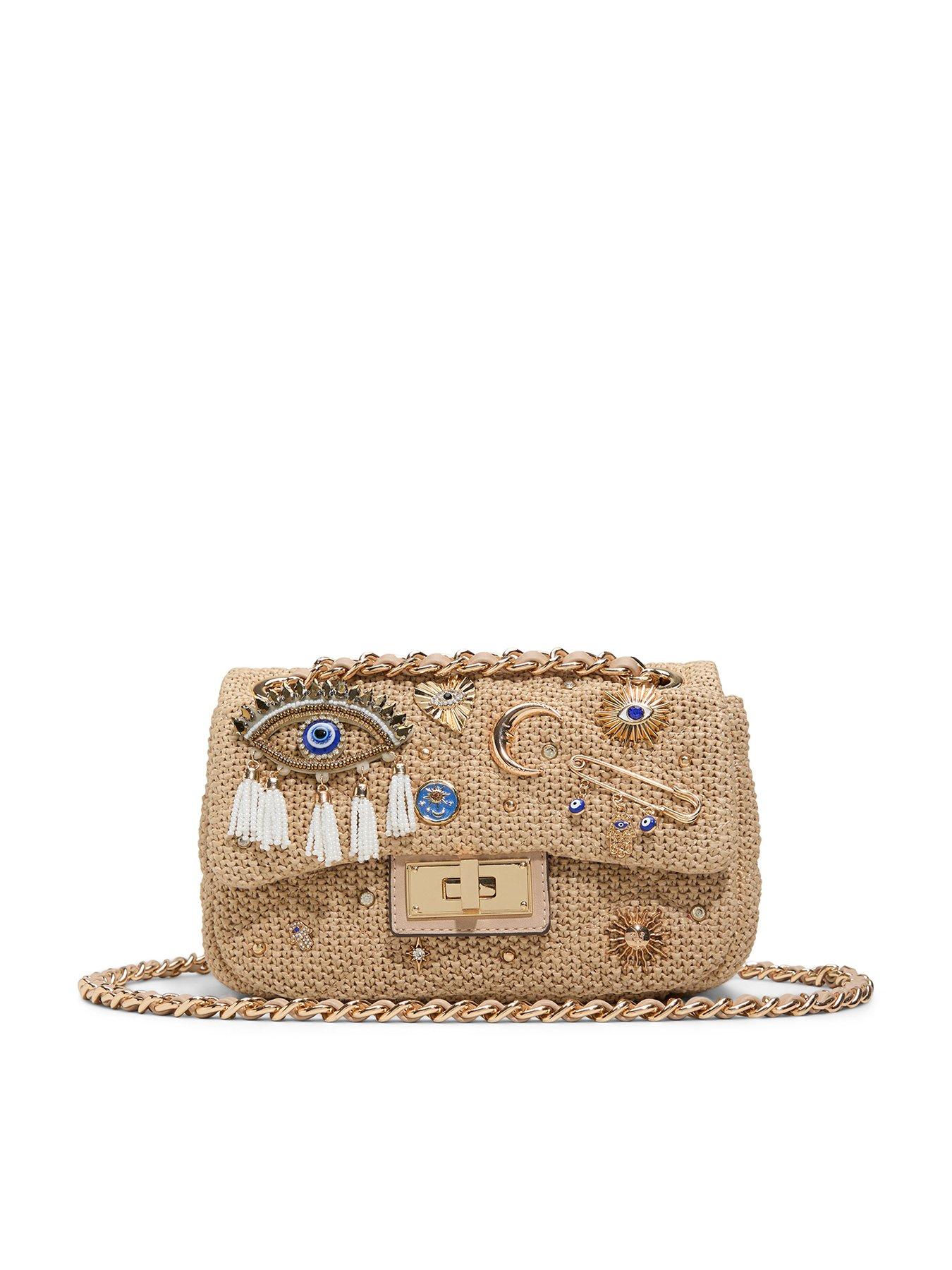 Aldo Ulira Embellished Crossbody Bag - Natural