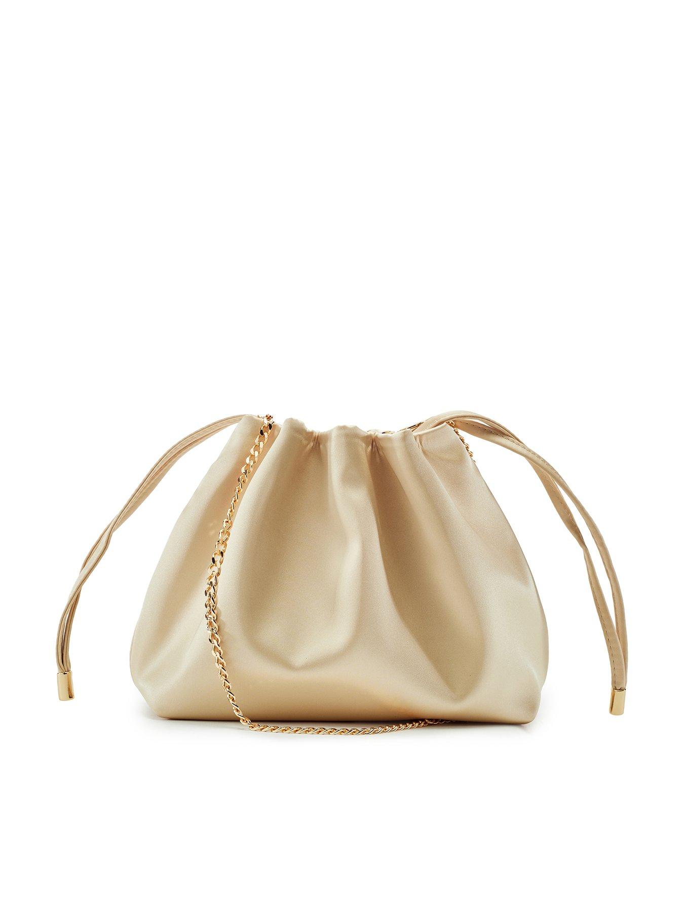 Moda In Pelle Ruched Bucket Shoulder Bag