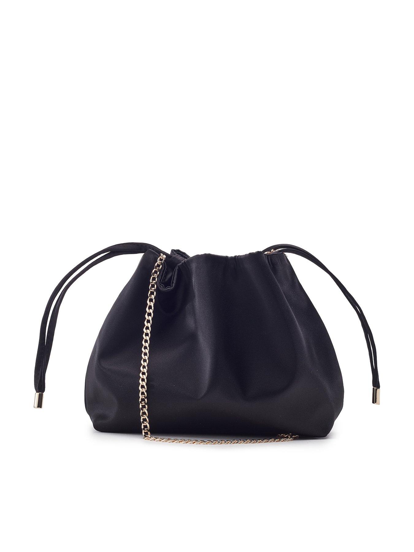 Moda In Pelle Ruched Bucket Shoulder Bag