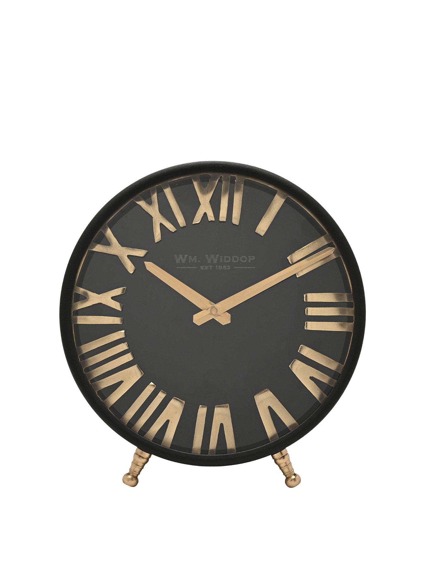 hestia-black-gold-table-clock-25cmstillFront