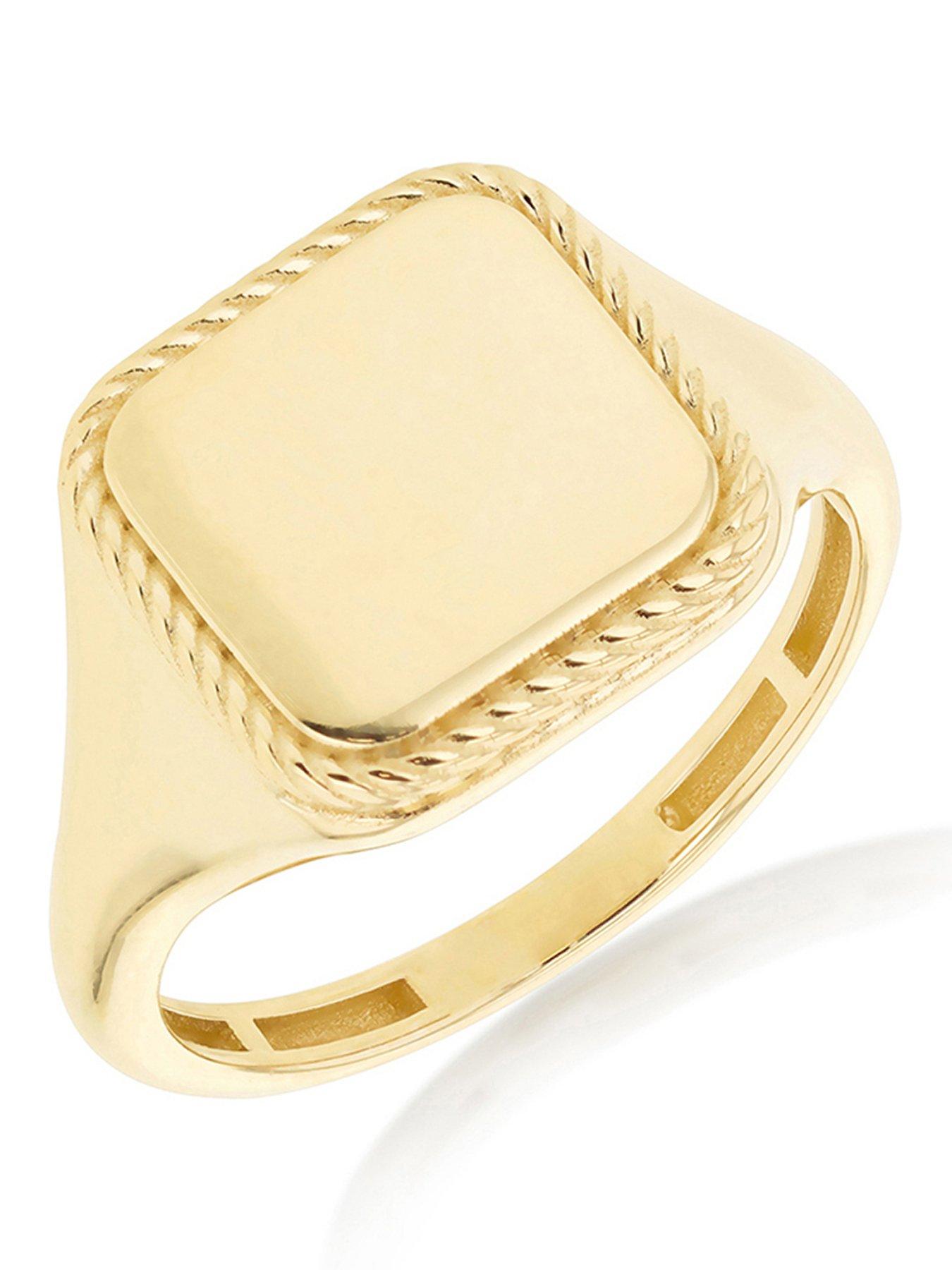the-love-collection-9ct-yellow-gold-square-twisted-rope-frame-signet-center-ring