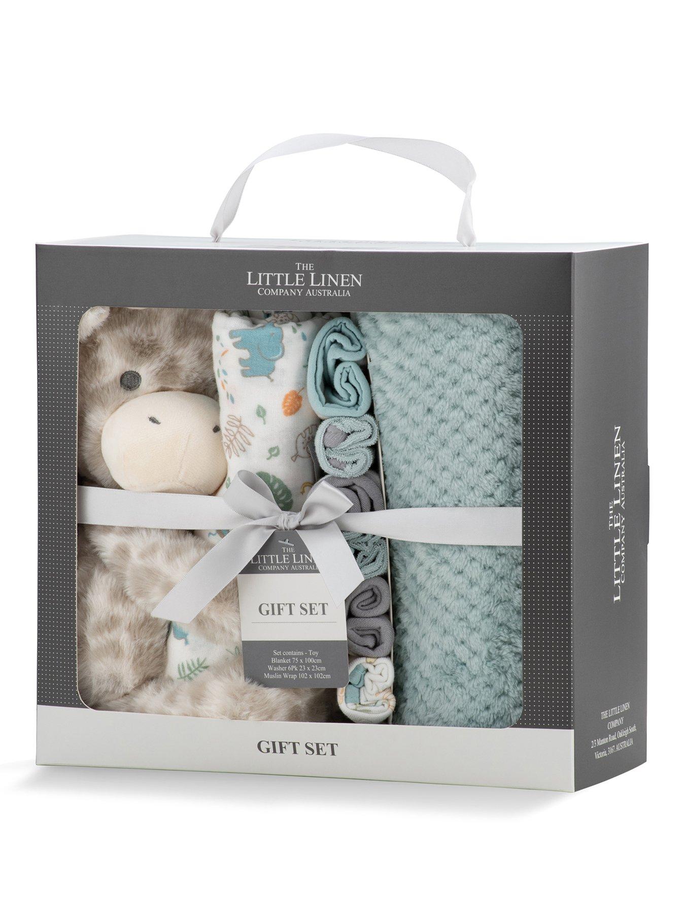 The Little Linen Company The Little Linen Company Boxed Gift Set - Savannah Giraffe