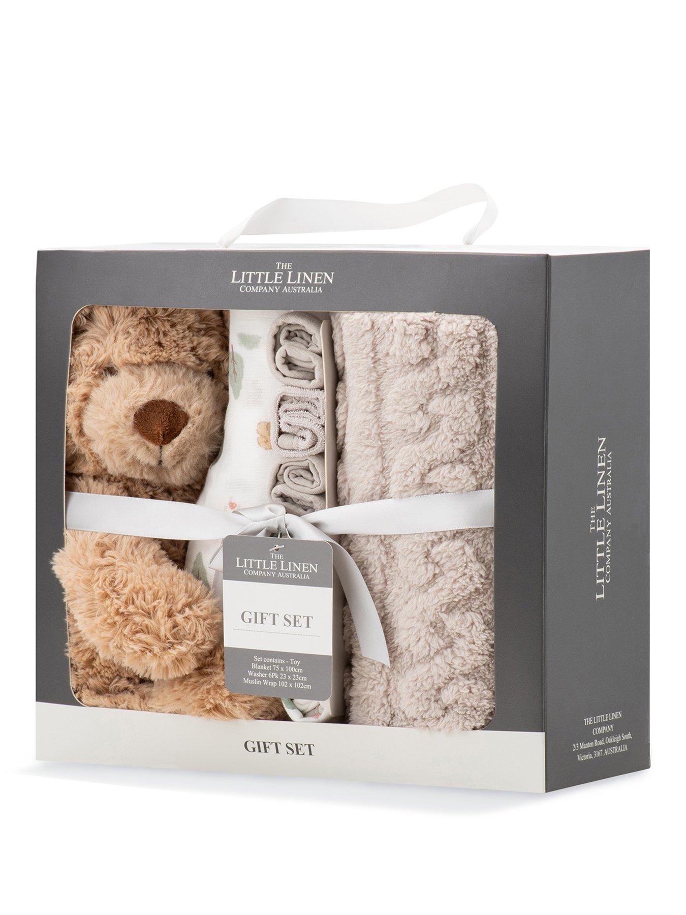 The Little Linen Company The Little Linen Company Boxed Gift Set - Willow Bear
