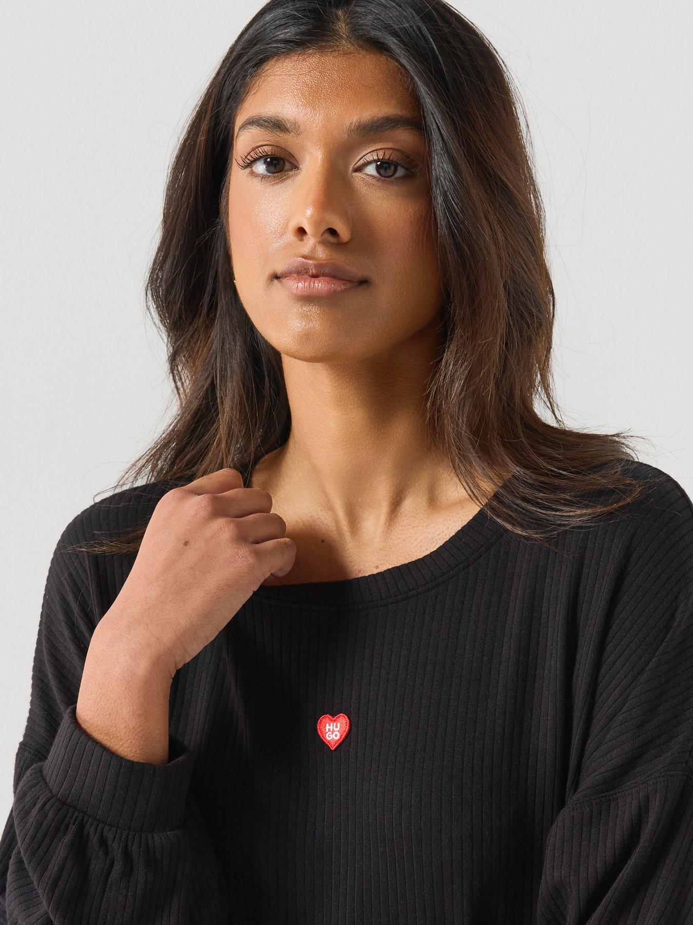 Image 5 of 6 of HUGO Heart Logo Sweatshirt - Black