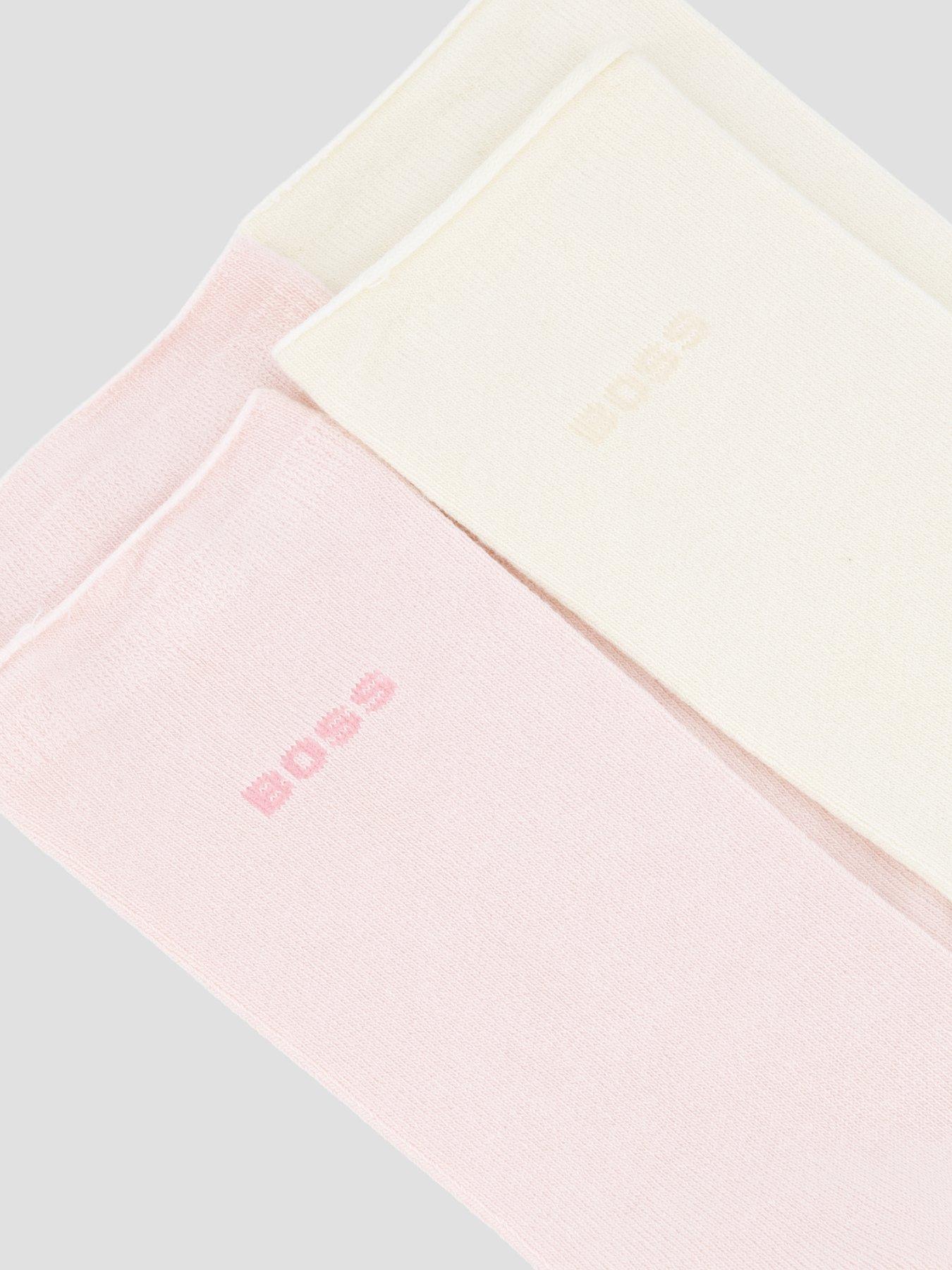 Image 3 of 3 of BOSS Womens 2 Pack Bamboo Blend Regular Socks - Pink/Cream