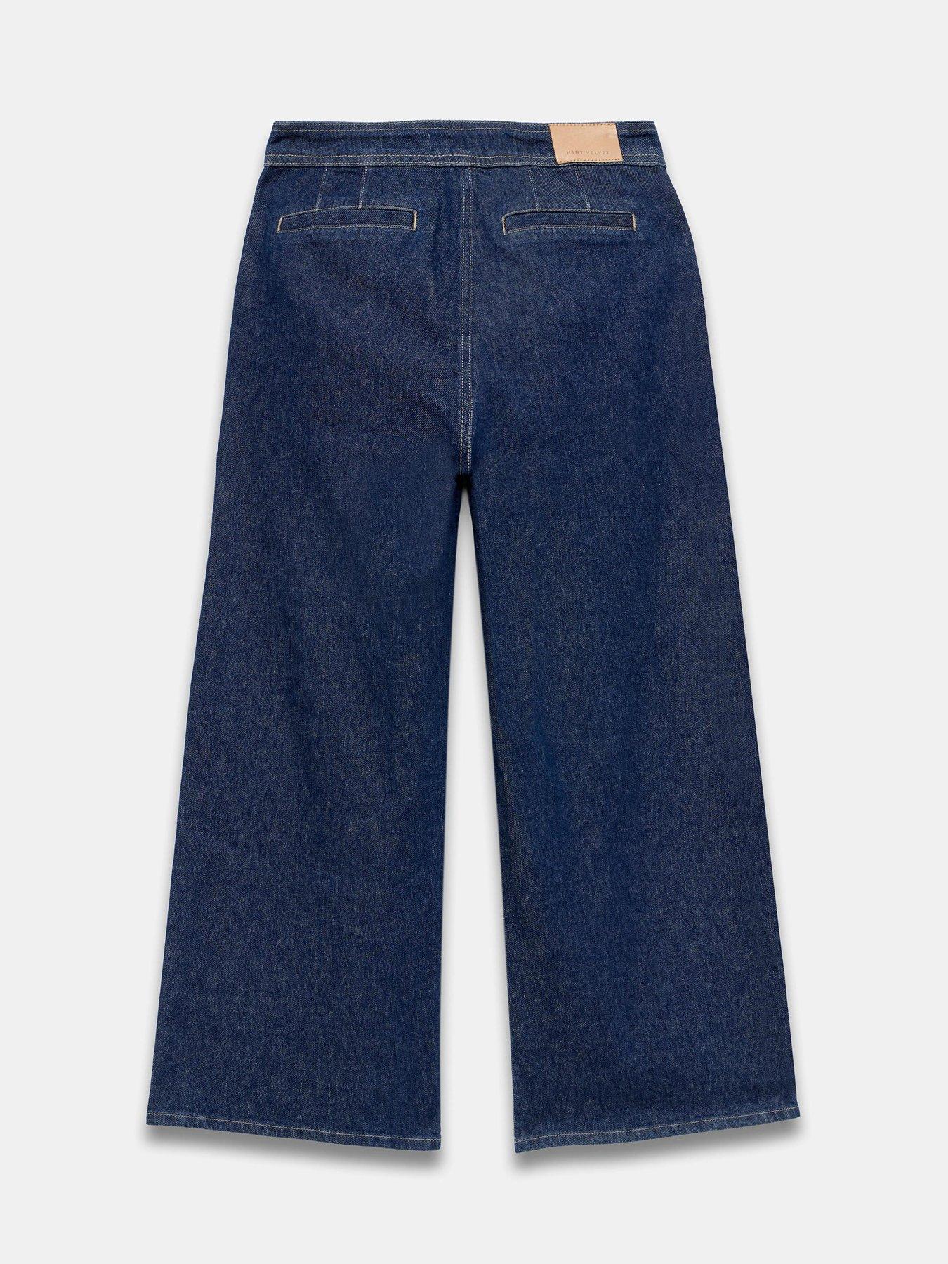 Image 6 of 6 of Mint Velvet Dark Indigo Button Front Jean