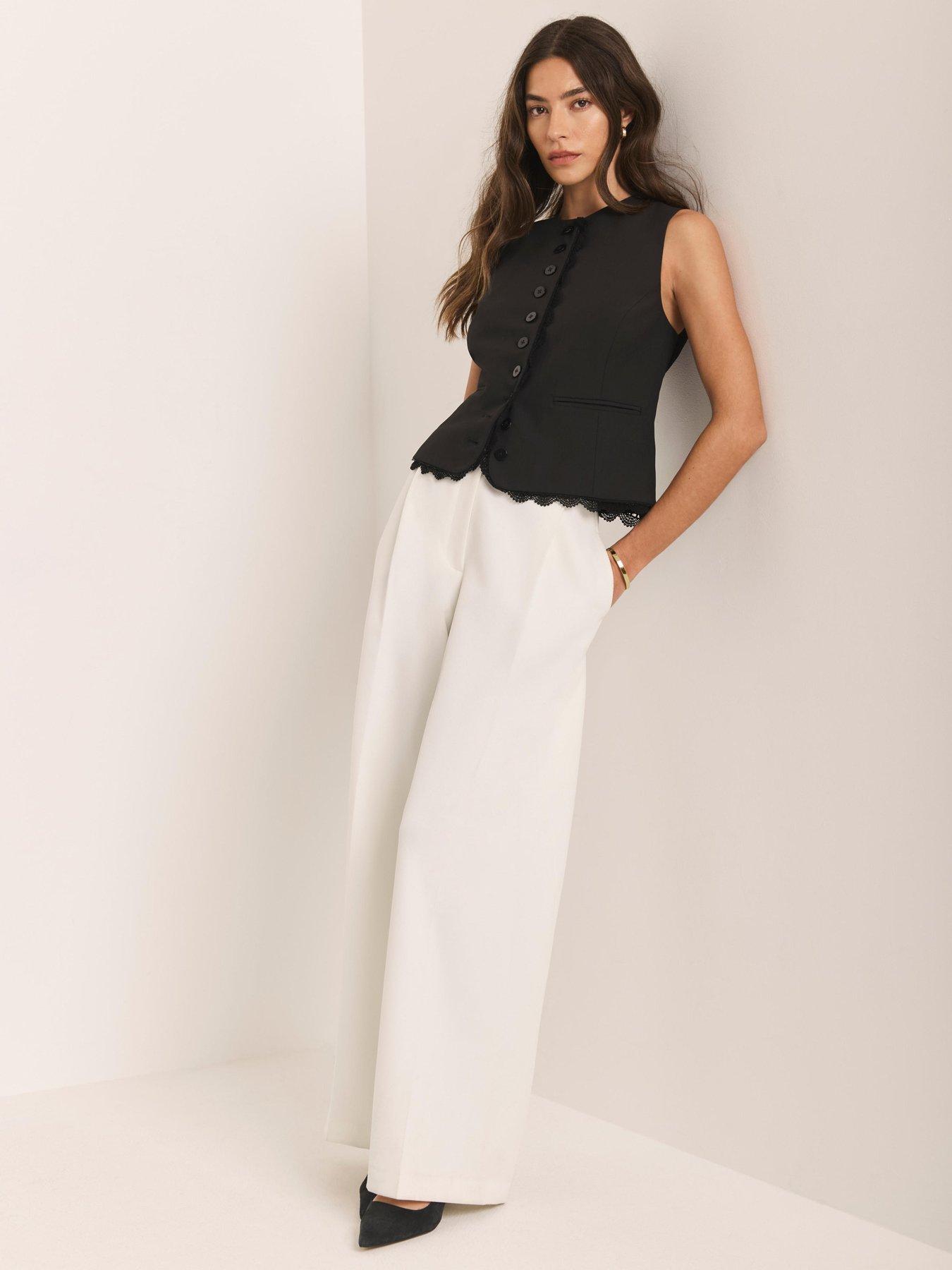 Image 1 of 6 of Mint Velvet Ivory Straight Leg Trouser