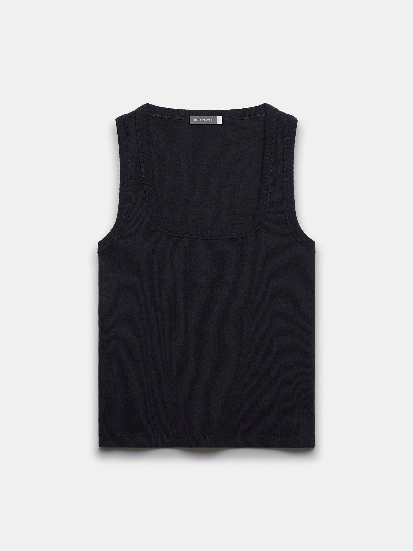 Image 5 of 6 of Mint Velvet Square Scoop Neck Vest - Black
