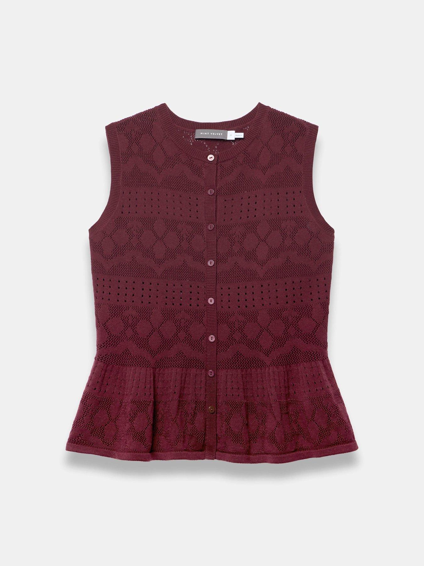 mint-velvet-burgundy-peplum-knit-topdetail