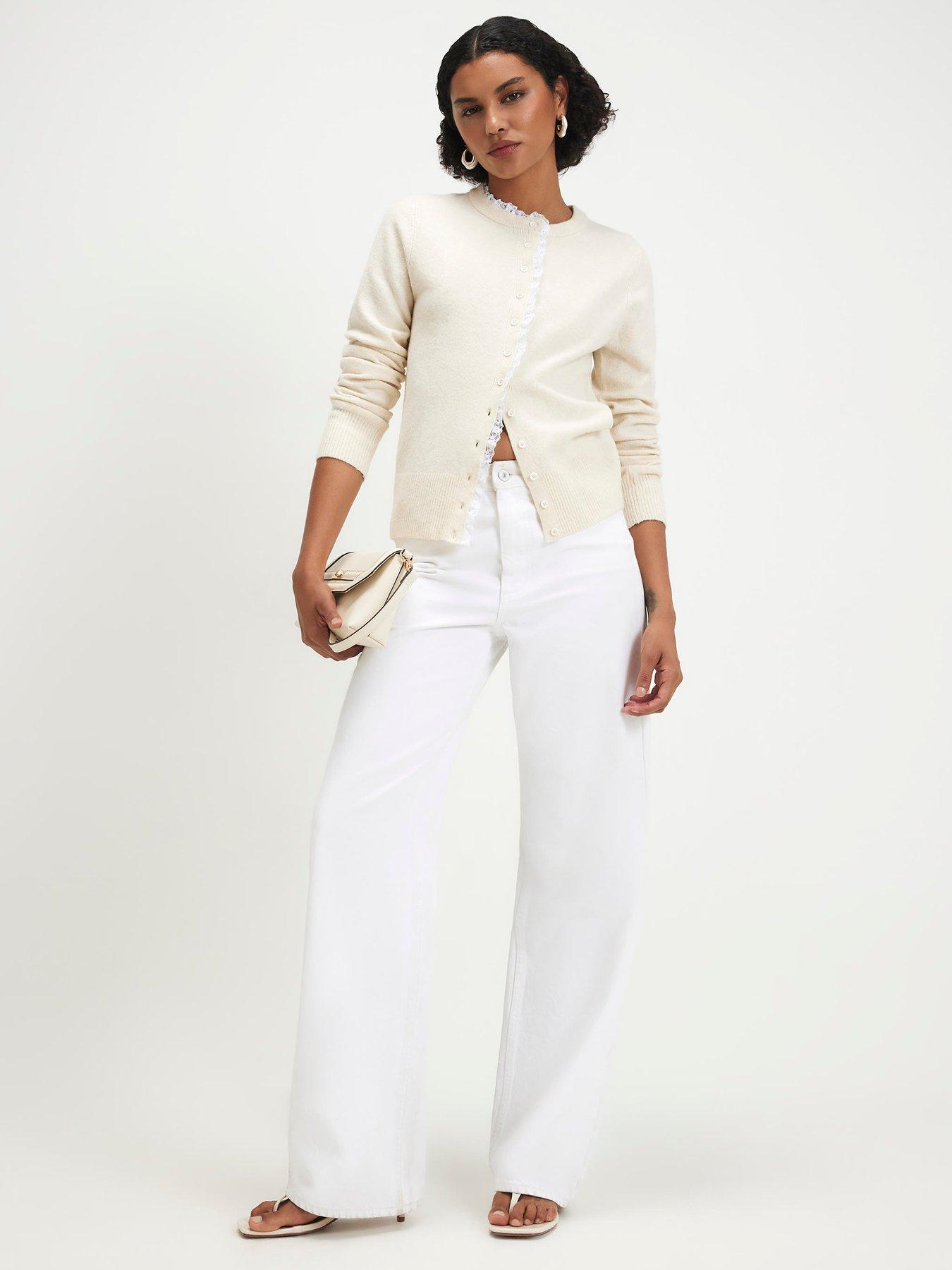 Image 3 of 5 of River Island Frill Ls Button Up Cardi