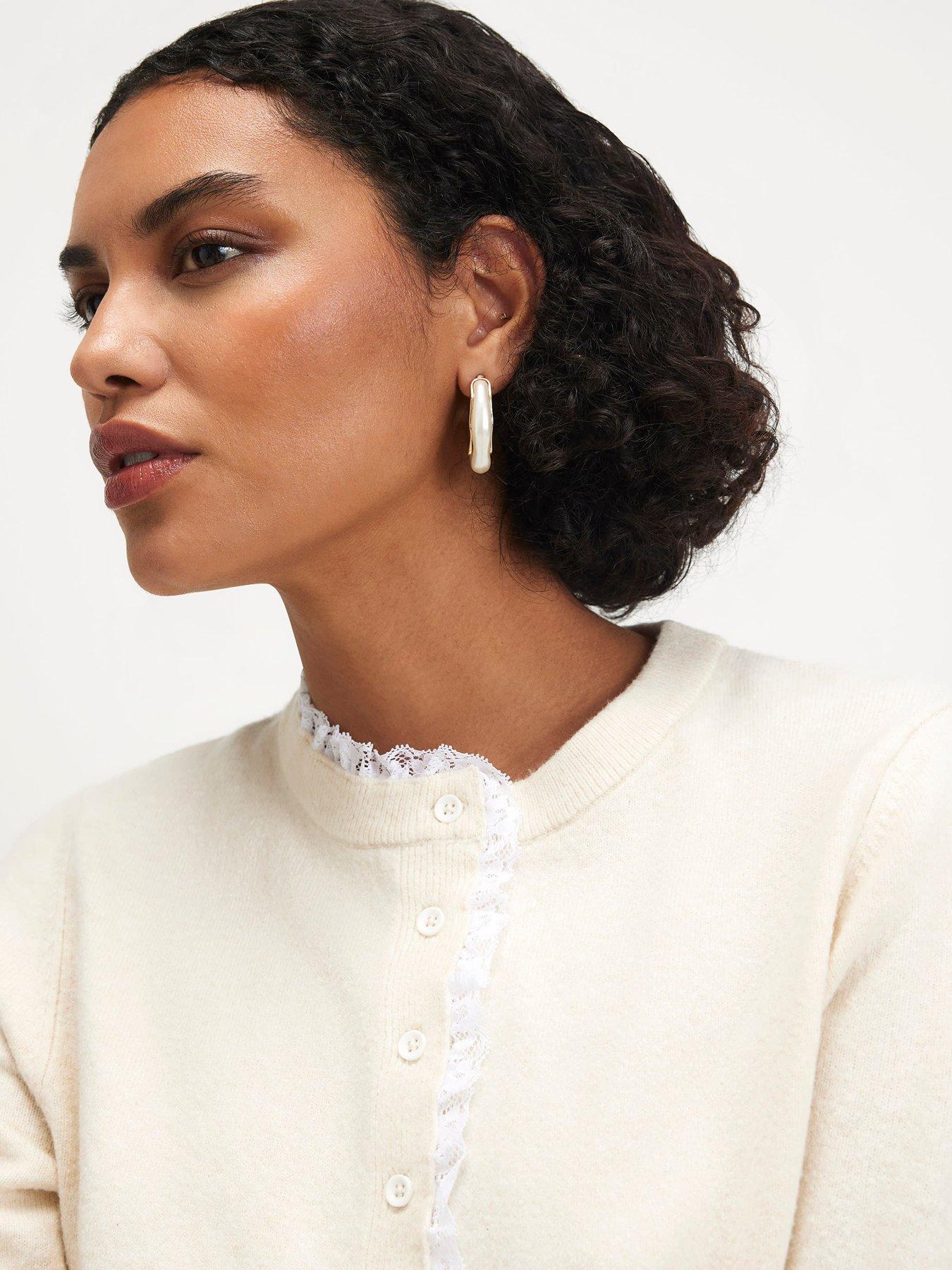 Image 4 of 5 of River Island Frill Ls Button Up Cardi