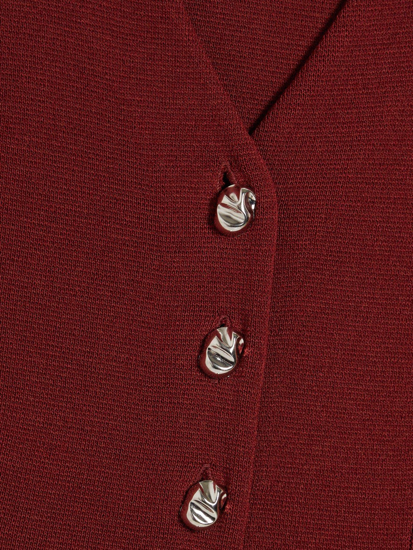 Image 6 of 6 of River Island Knitted Waistcoat - Rust