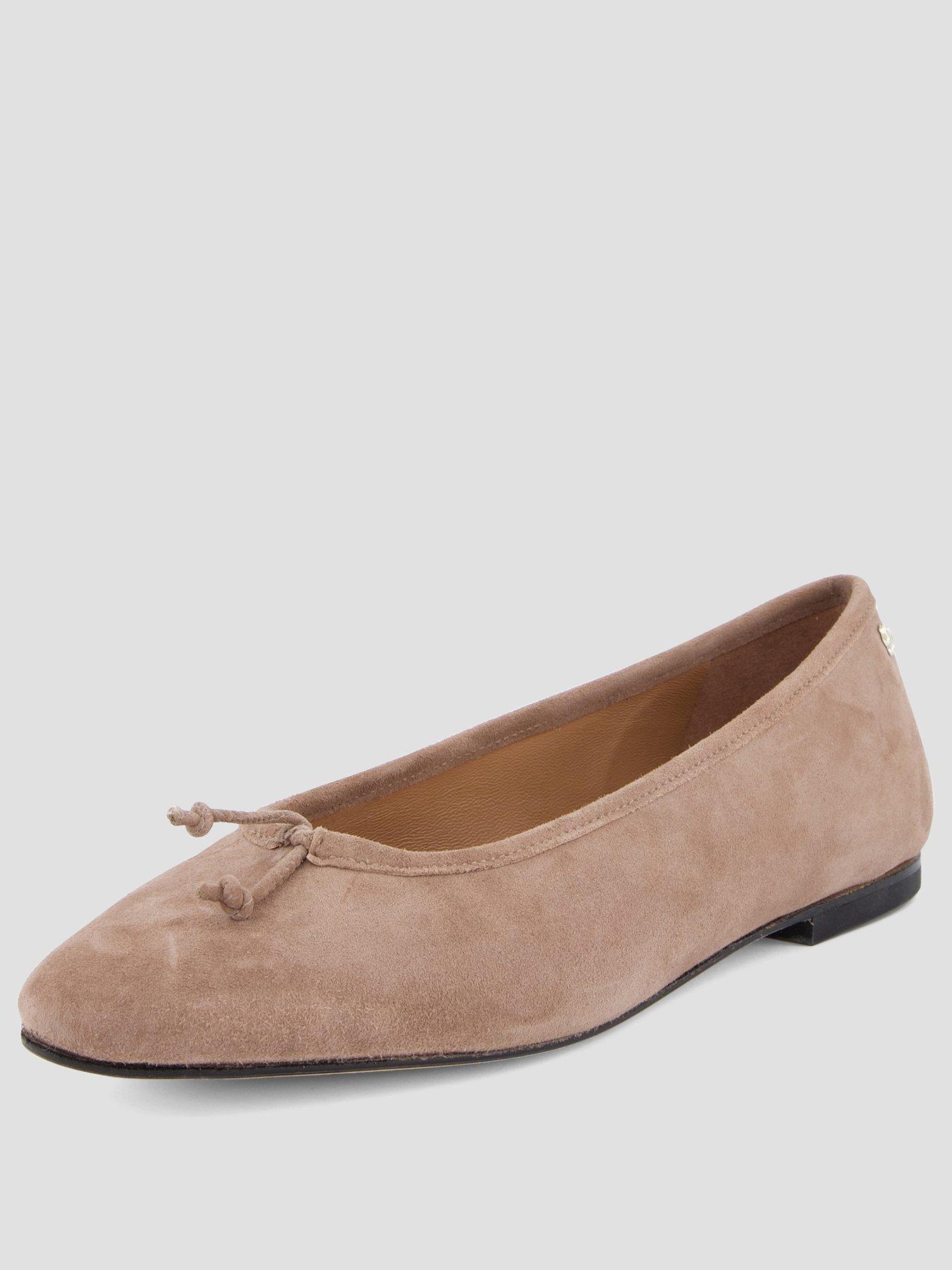 Image 2 of 7 of BOSS Suede Ballet Shoes - Beige