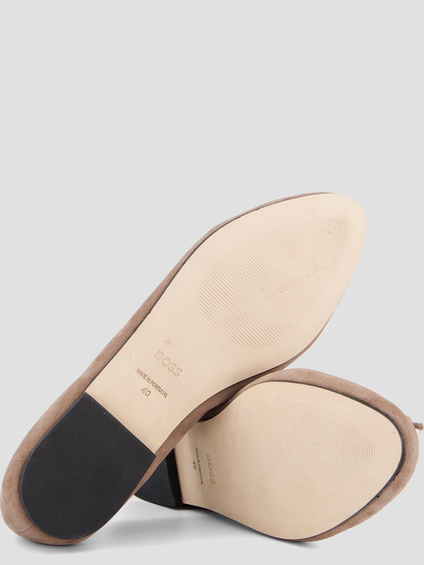 Image 4 of 7 of BOSS Suede Ballet Shoes - Beige