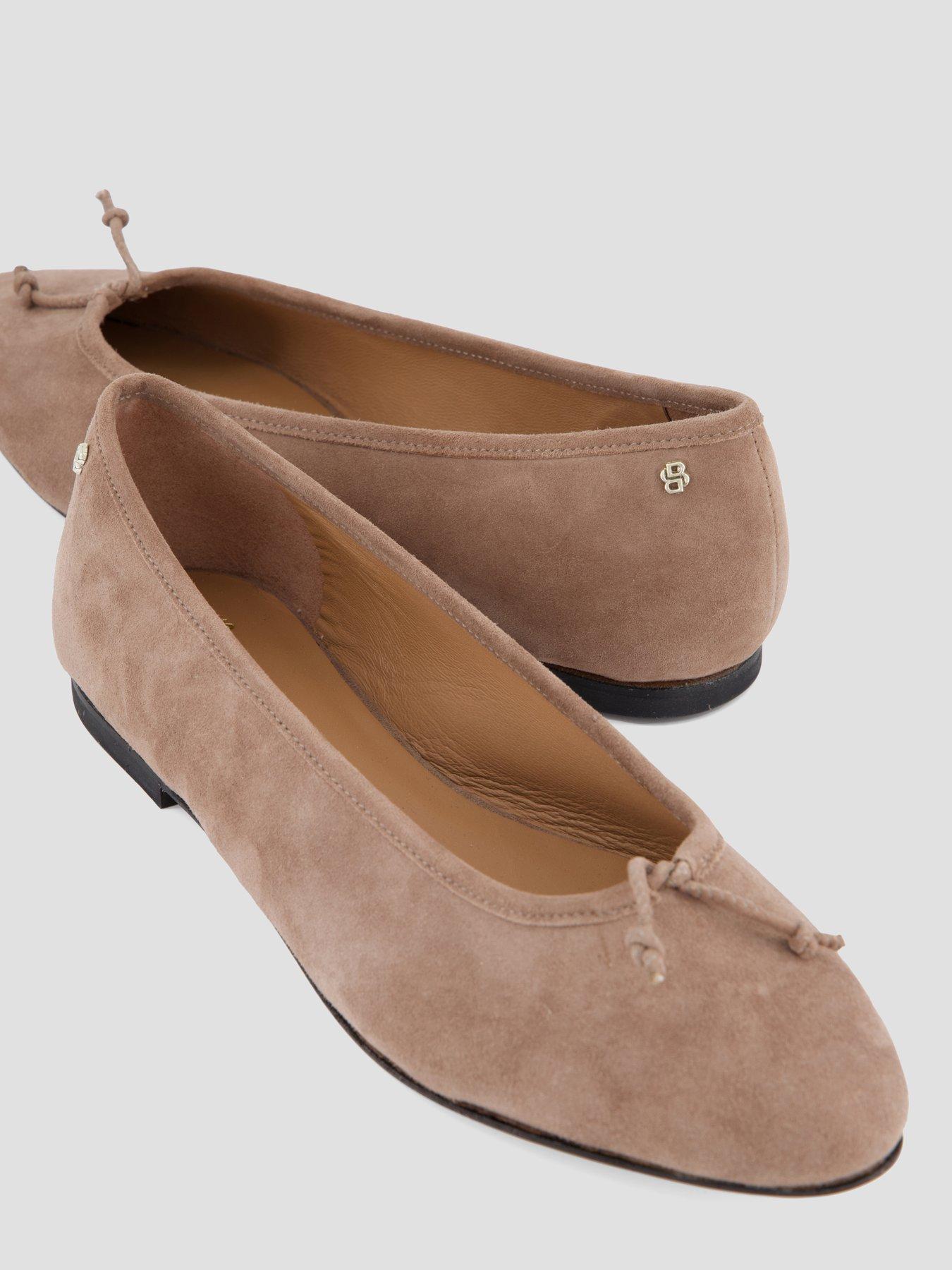 Image 5 of 7 of BOSS Suede Ballet Shoes - Beige