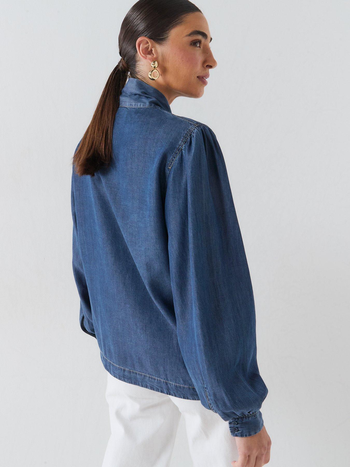 Image 2 of 6 of BOSS Betilla Denim Shirt - Blue