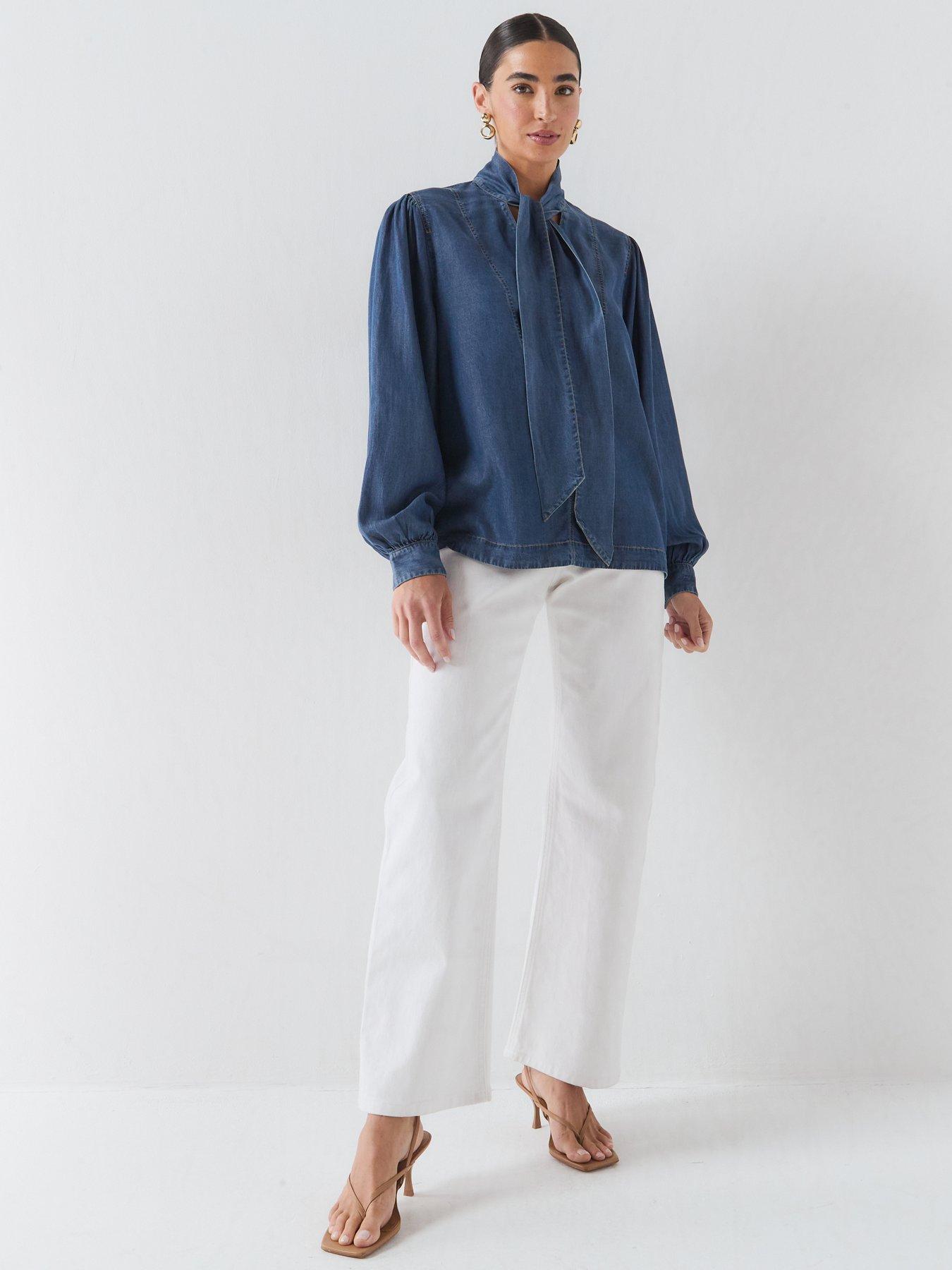 Image 3 of 6 of BOSS Betilla Denim Shirt - Blue