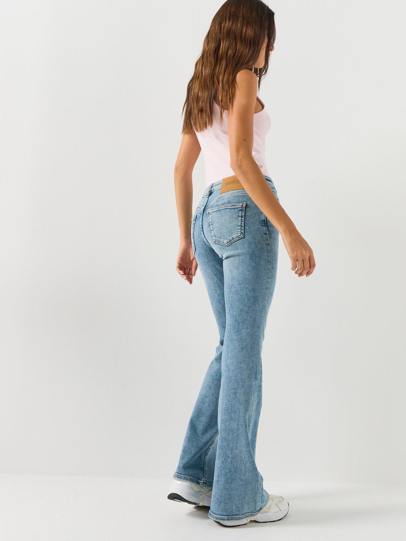 Image 2 of 4 of HUGO Gelissa_1_B Flare Jeans - Blue