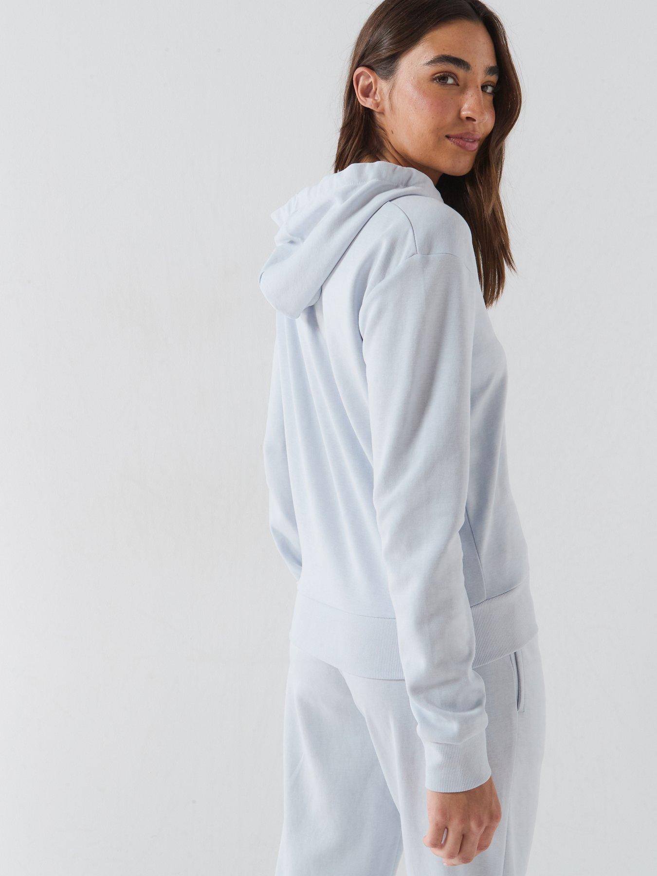 Image 2 of 6 of BOSS Stripe Drawstring Hoodie - Light Blue