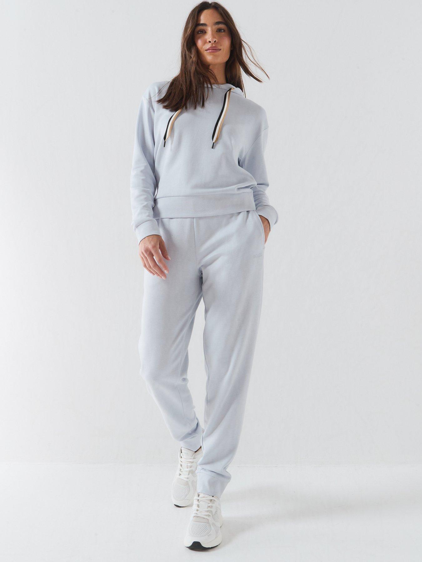 Image 3 of 6 of BOSS Stripe Drawstring Hoodie - Light Blue