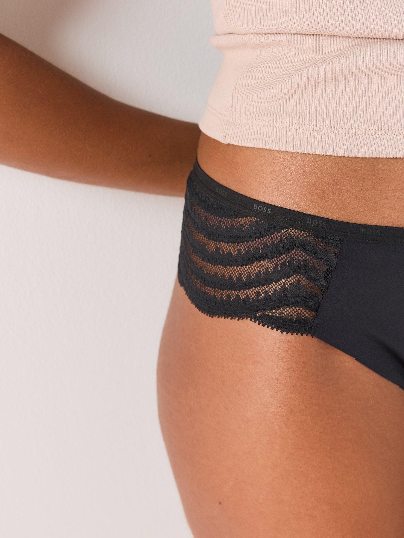 Image 6 of 6 of BOSS Boss 3 Pack Lace Thong - Black