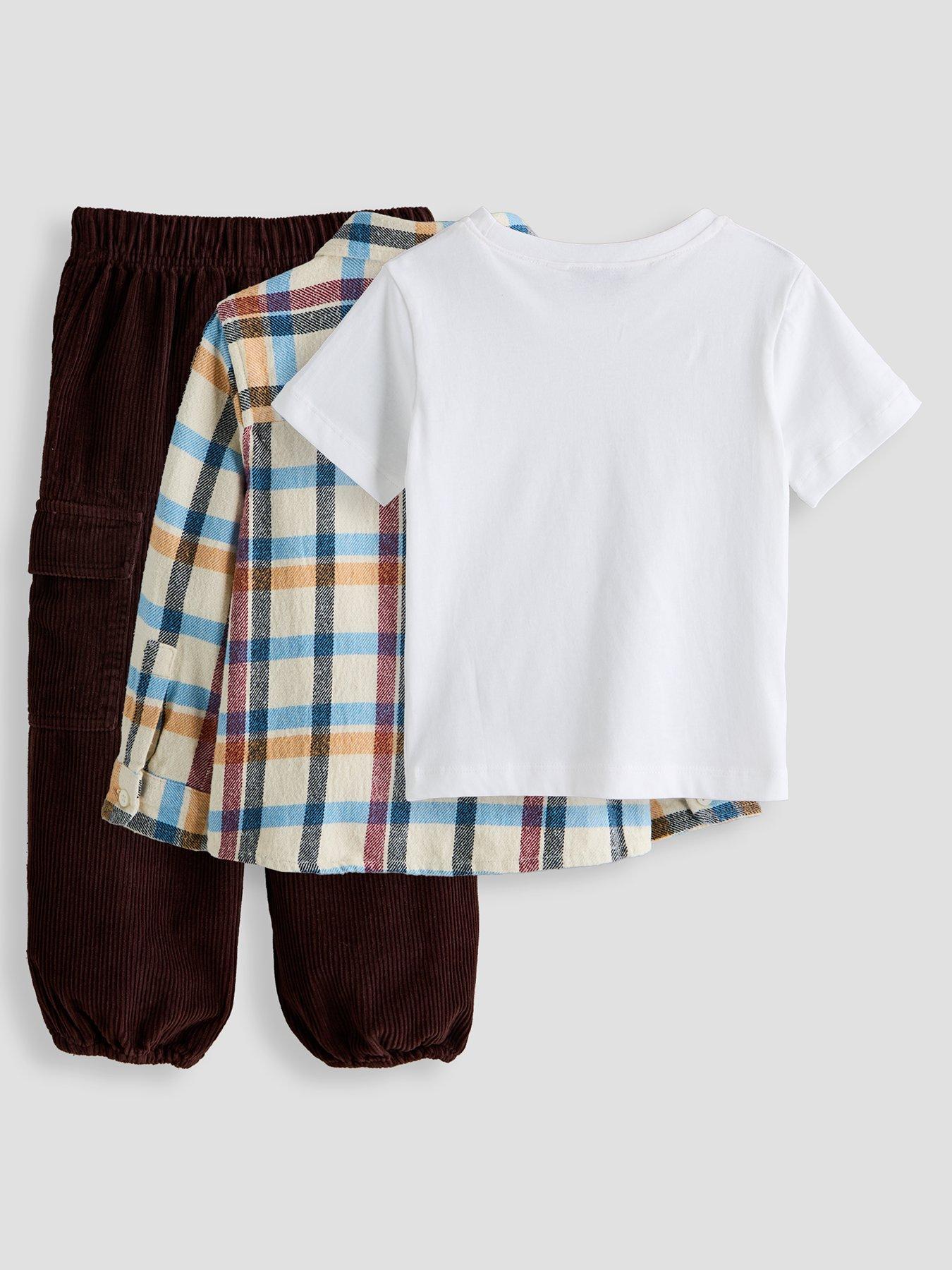 Image 2 of 6 of The Very Collection Boys Check Shirt And Twill Trousers Outfit Set (9 months - 7 years) - Multi